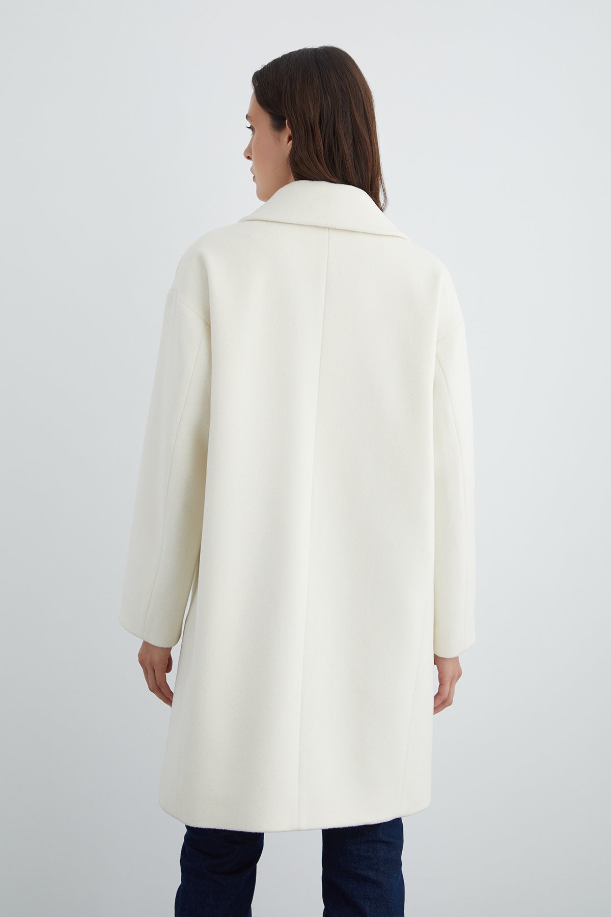 Cep Altı Model Detaylı Uzun Yeşili Kaşe Kaban