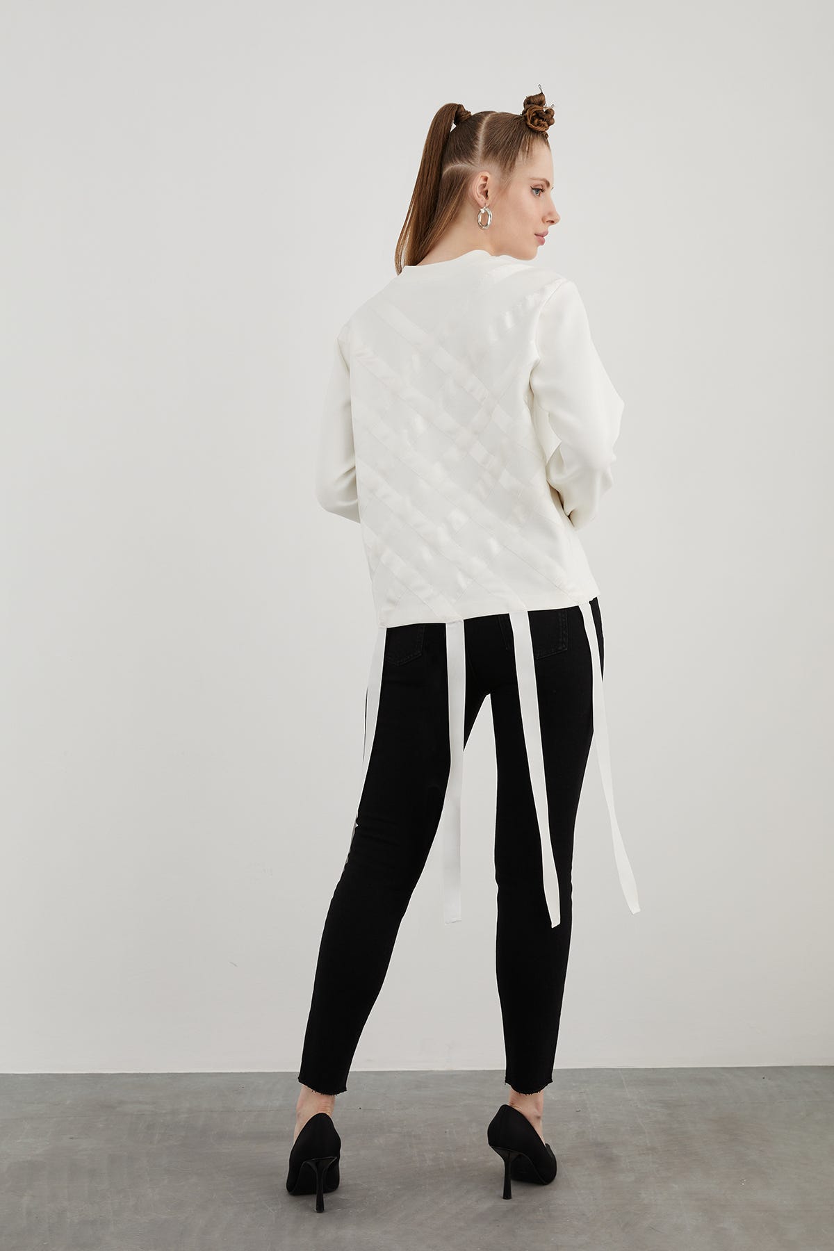 Bisiklet Yakalı Rahat Kesim Sweatshirt