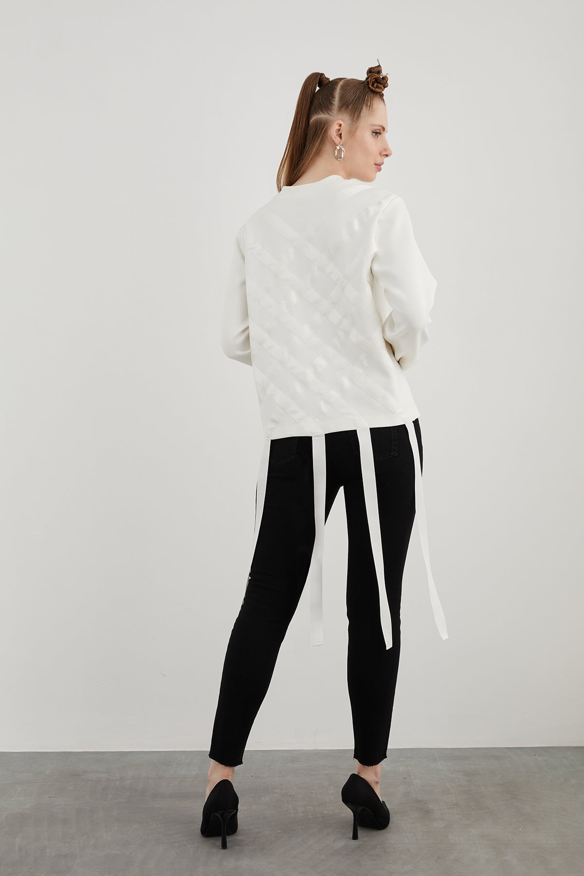 Bisiklet Yakalı Rahat Kesim Sweatshirt