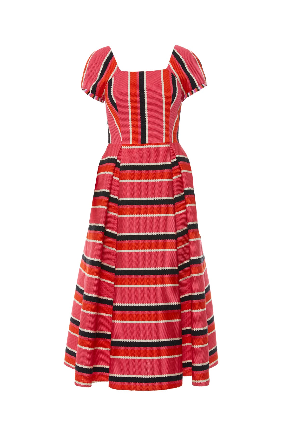 Kolları Püskül Detaylı Dokulu Midi Elbise