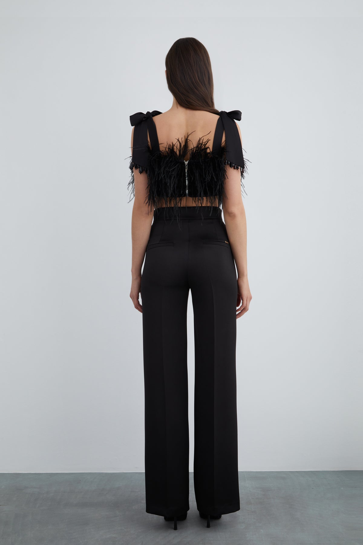 Tüylü Crop Top