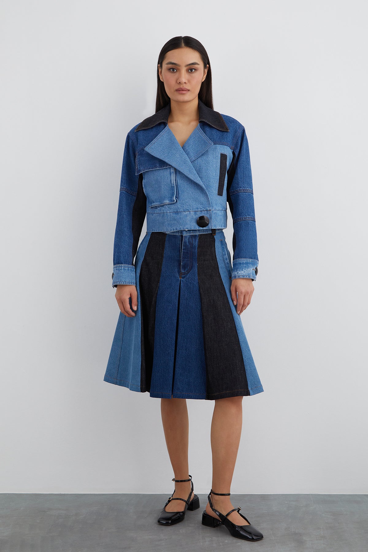 Çok Renkli Jean Ceket