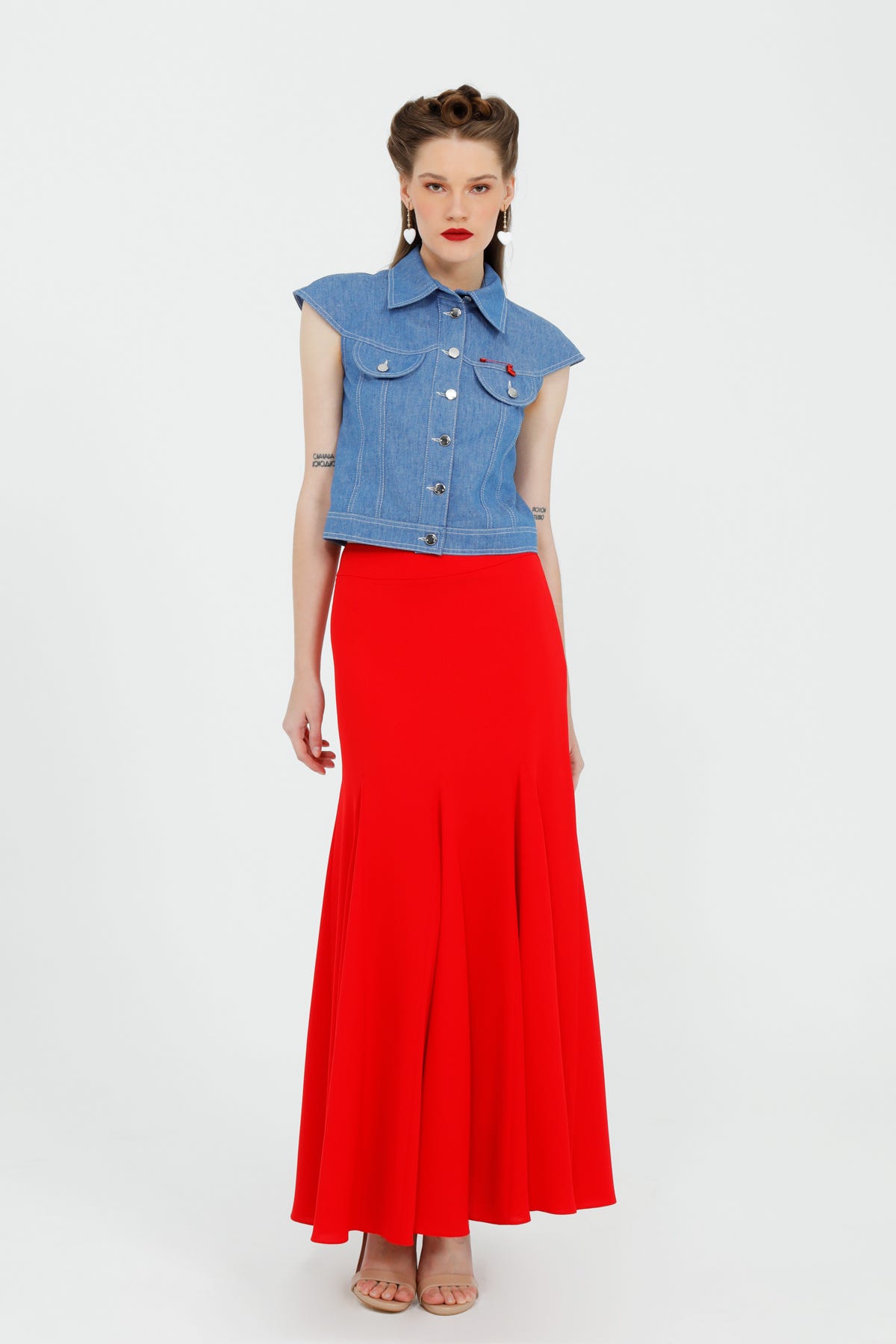 Parçalı Volan Etek