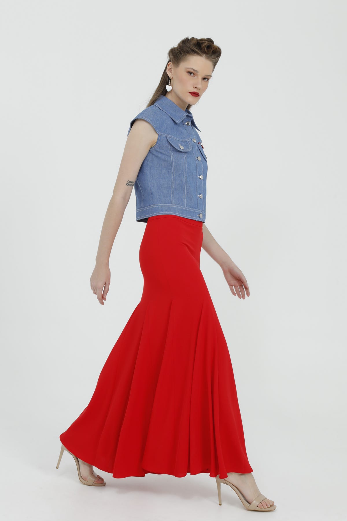 Parçalı Volan Etek