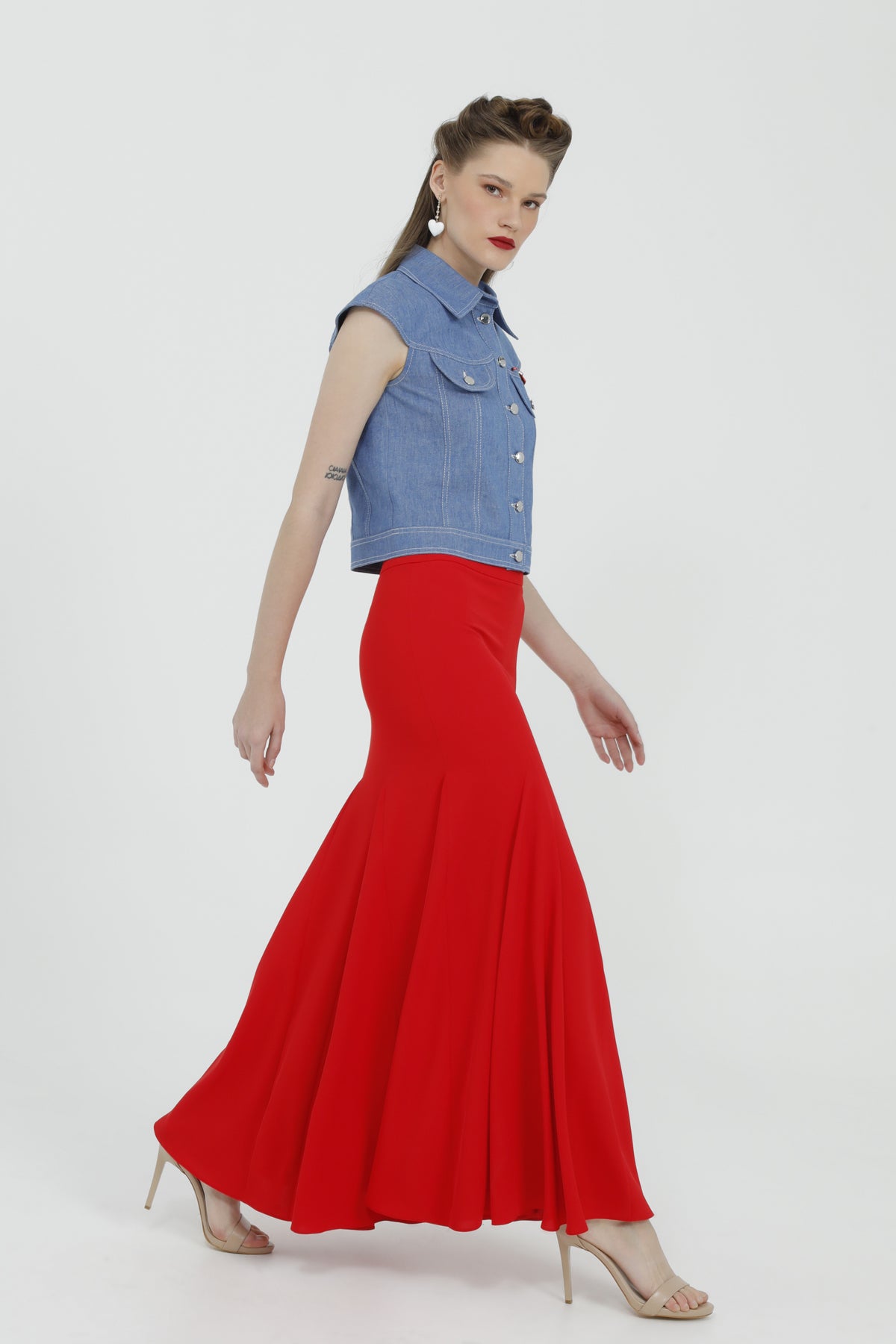 Parçalı Volan Etek