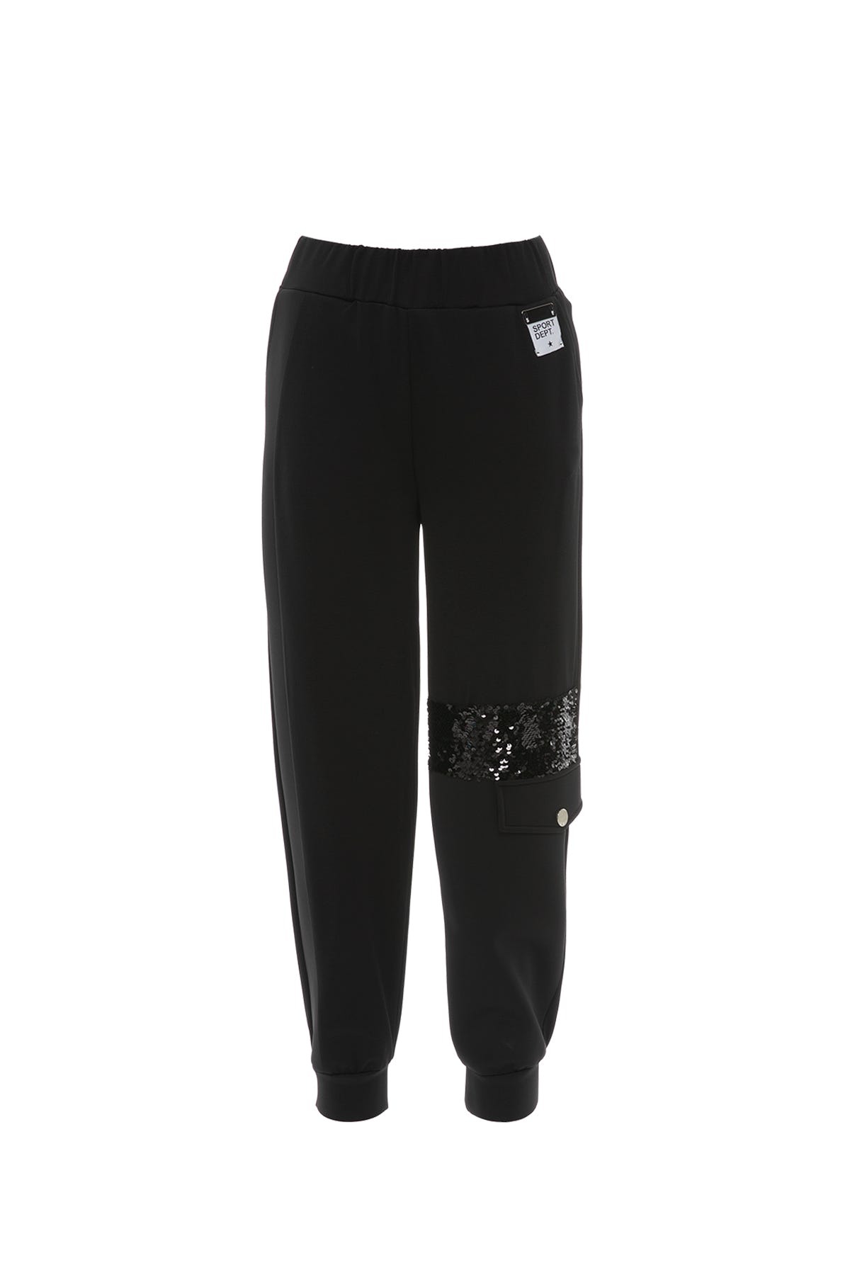 Payet Detaylı Tek Tarafı Şeritli Eşofman Altı