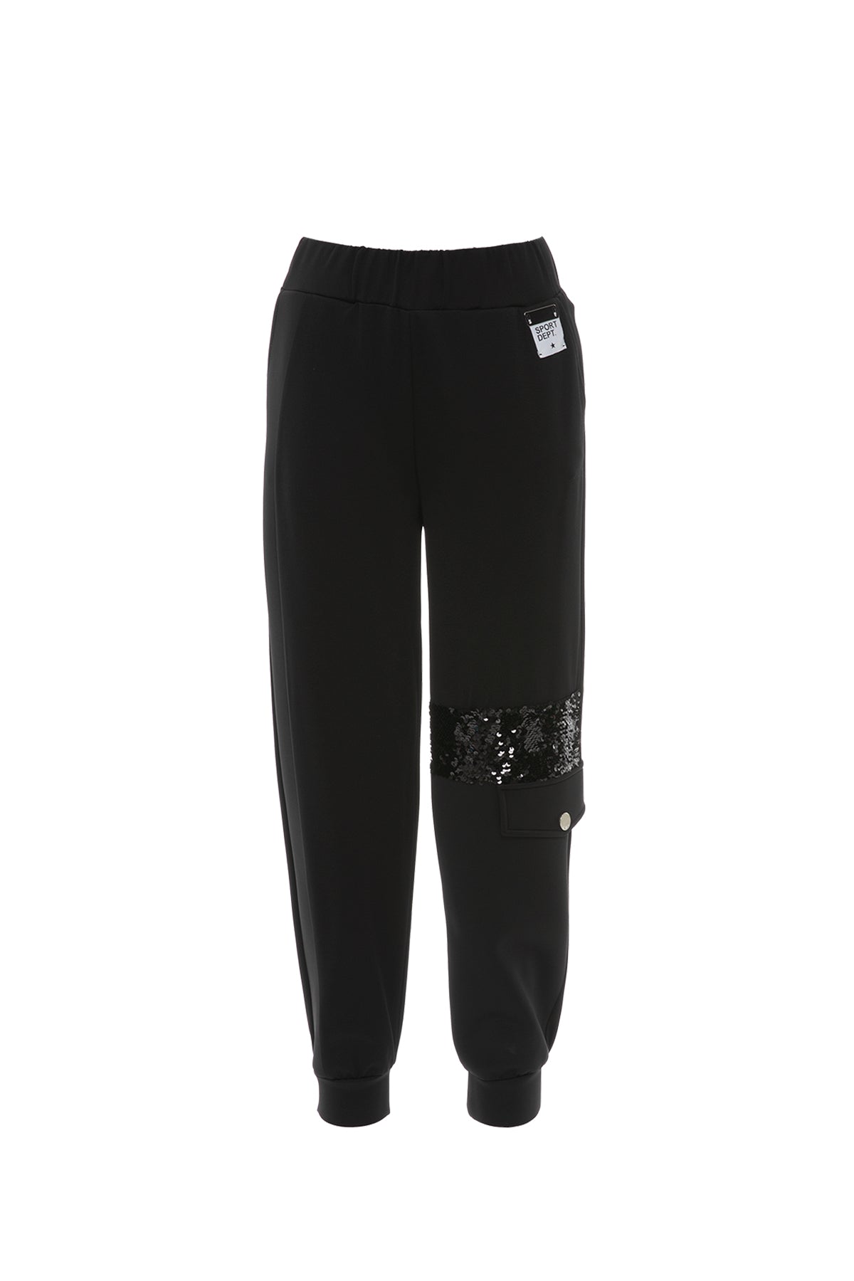 Payet Detaylı Tek Tarafı Şeritli Eşofman Altı