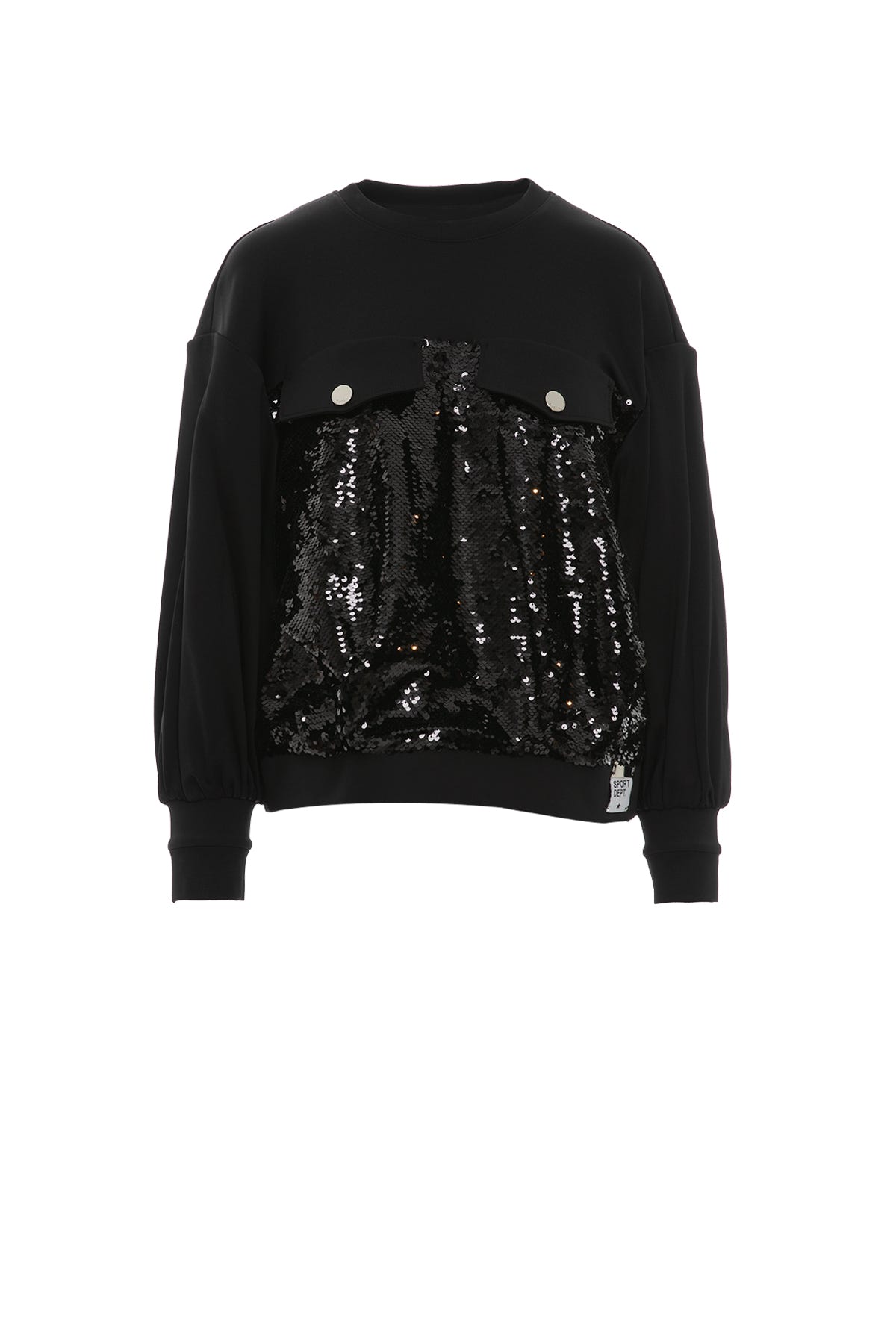 Süs Cep Kapaklı Payet Detaylı Sweatshirt
