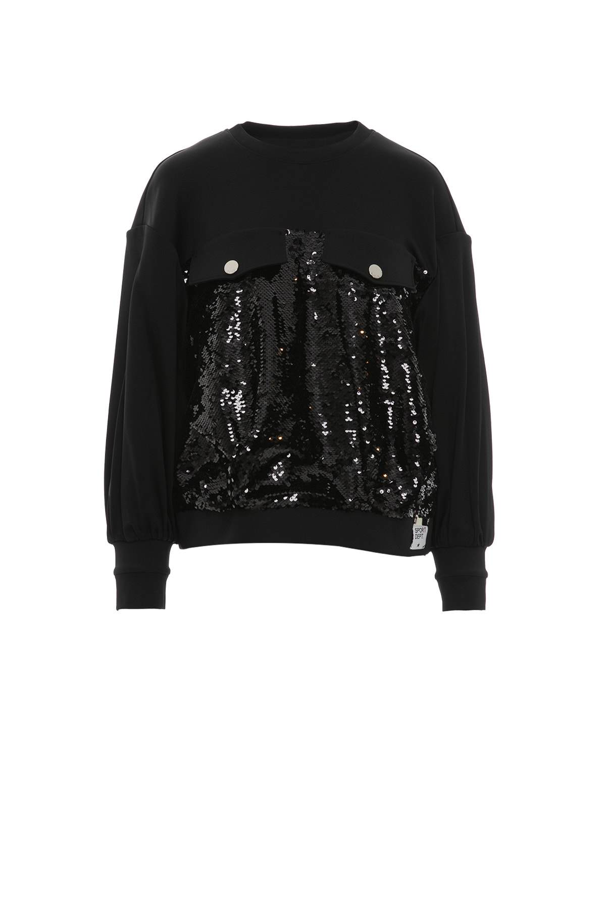 Süs Cep Kapaklı Payet Detaylı Sweatshirt