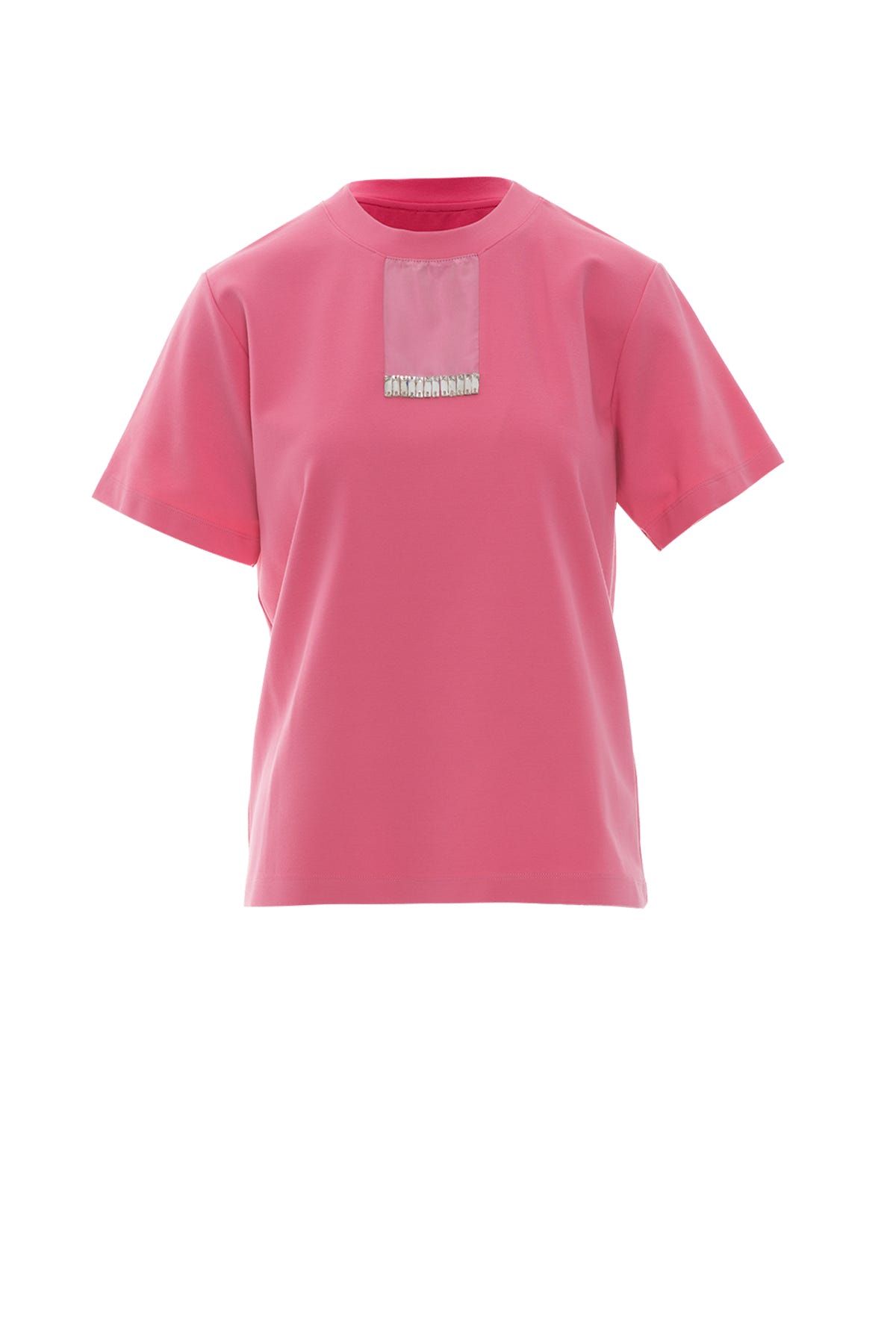 Önü Taşlı Arka Beden Etiket Detaylı T-Shirt