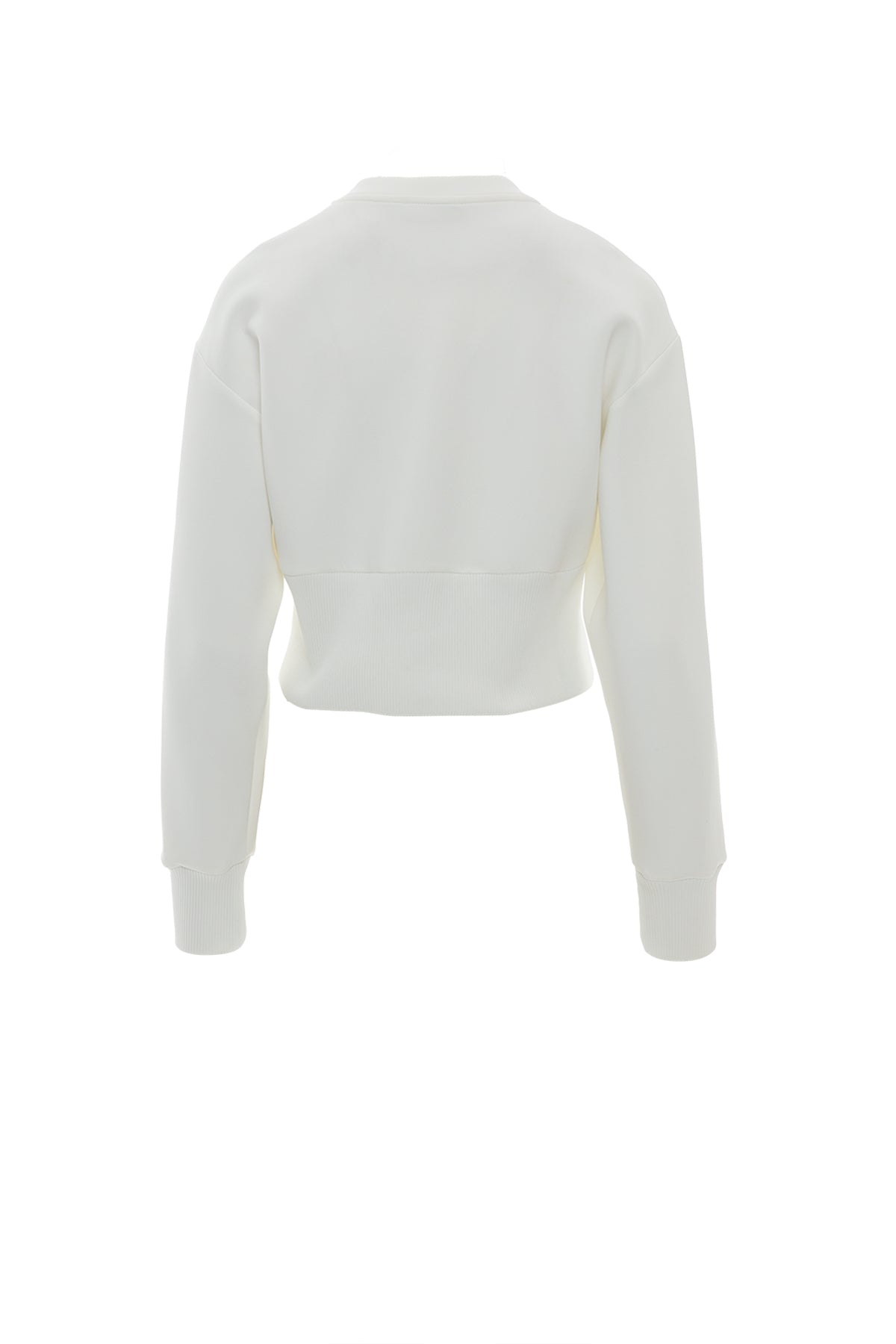 Kolu Etiket Detaylı Ön Etek Ucu Fermuarlı Sweatshirt