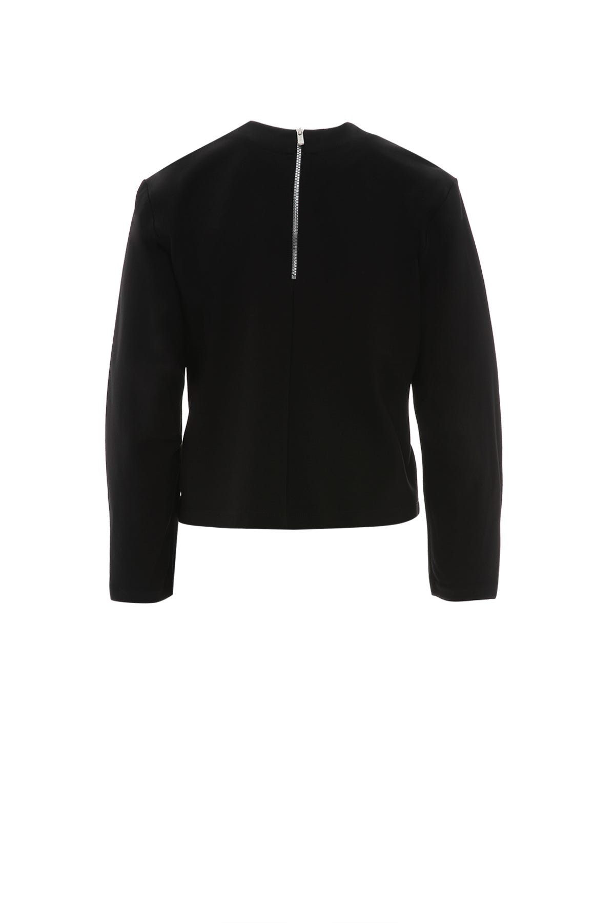 Boncuklu Kordon Detaylı Arkası Fermuarlı Bluz