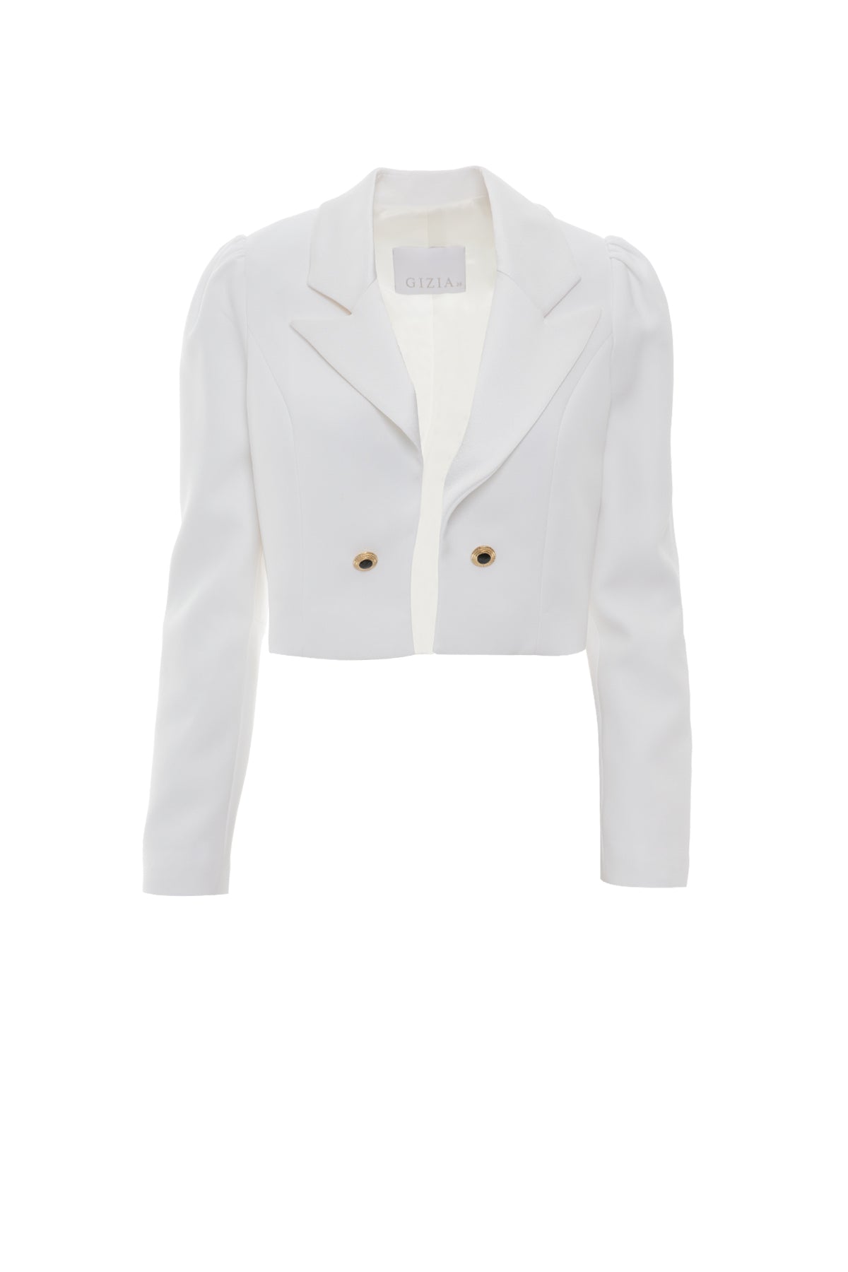 Gold Düğme Detaylı Kısa Ekru Ceket