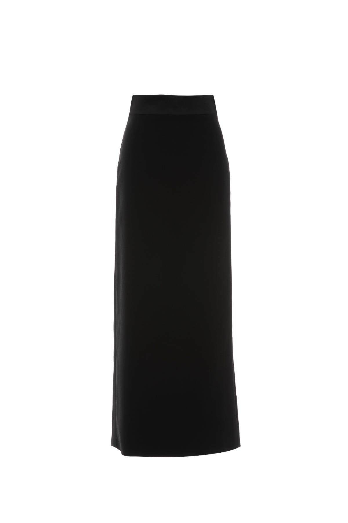 Arkası Yırtmaçlı Düz Form Uzun Etek