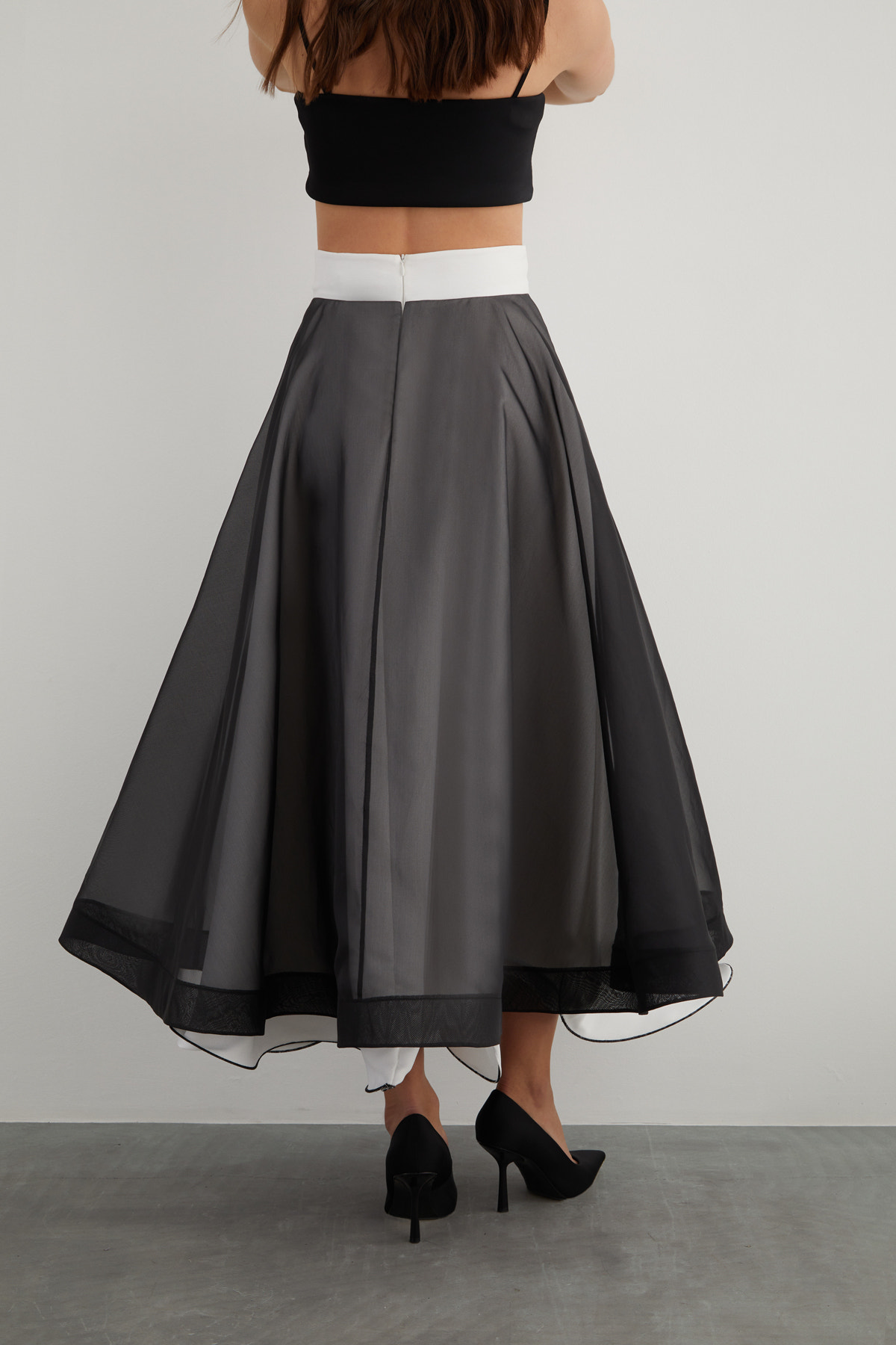 Çift Kat Organze Etek