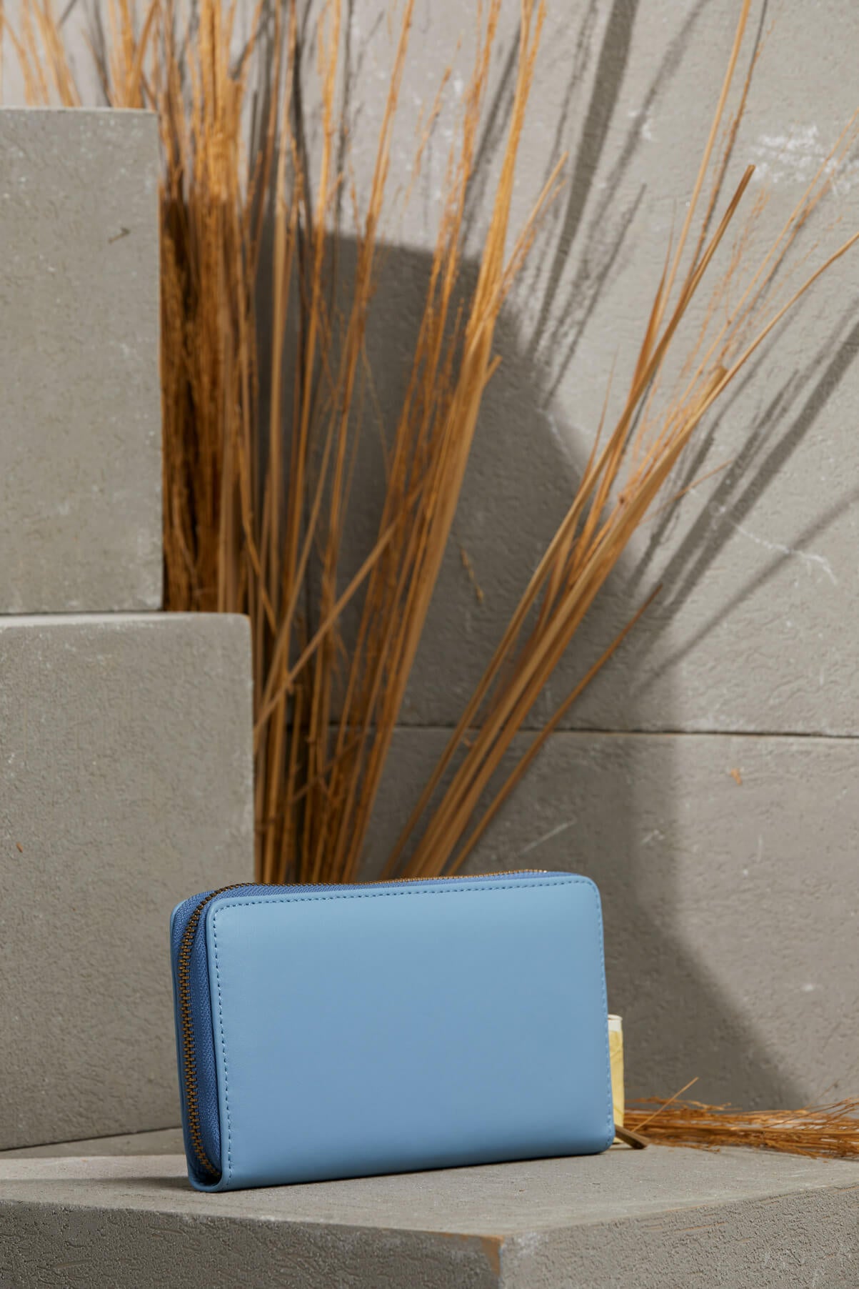 Fermuar Detaylı Deri Cüzdan