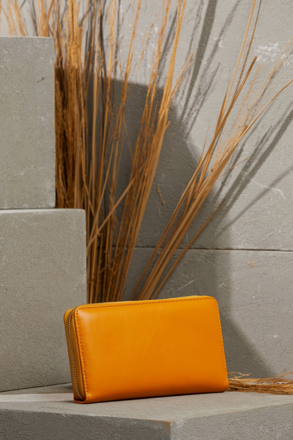 Fermuar Detaylı Deri Cüzdan