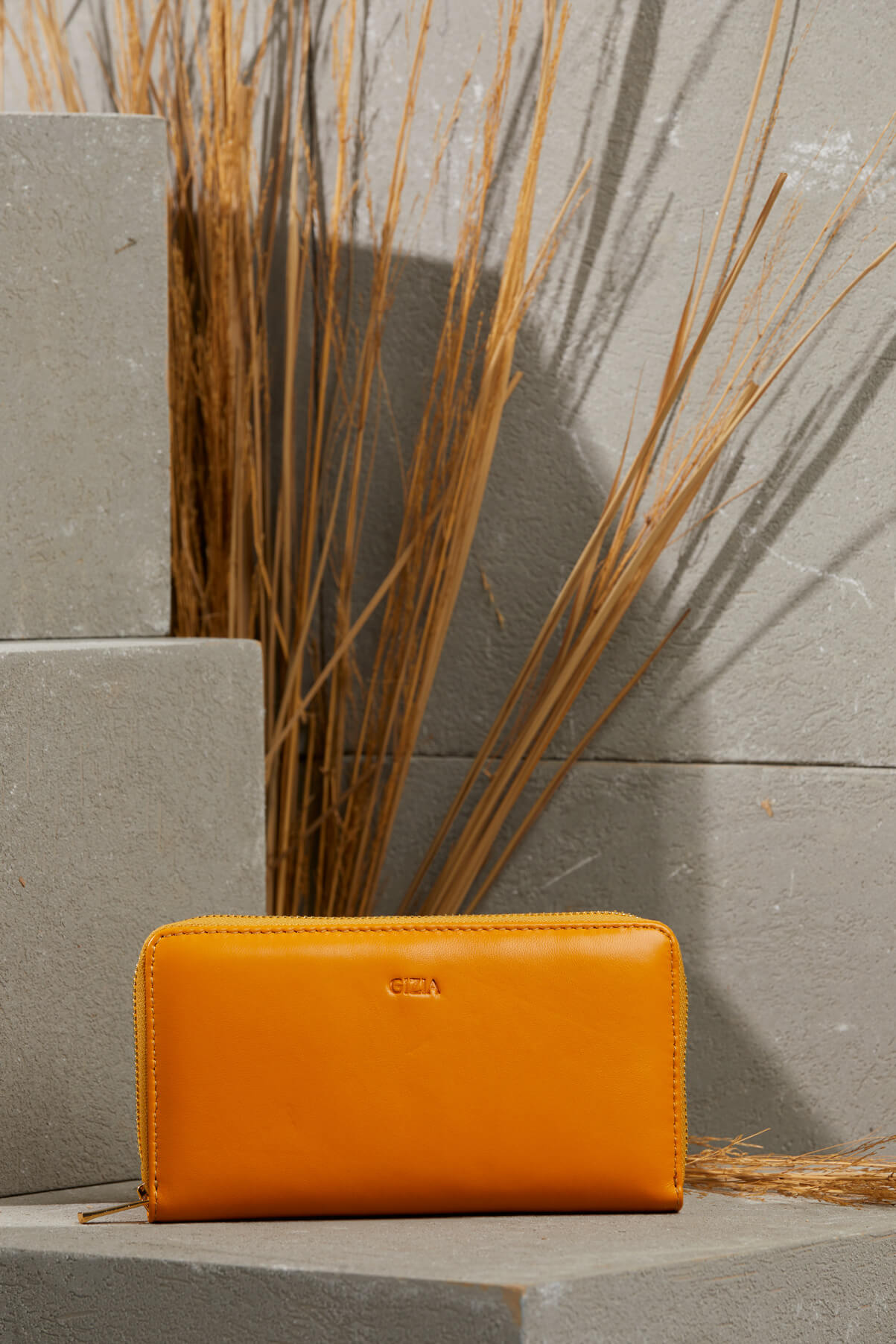 Fermuar Detaylı Deri Cüzdan