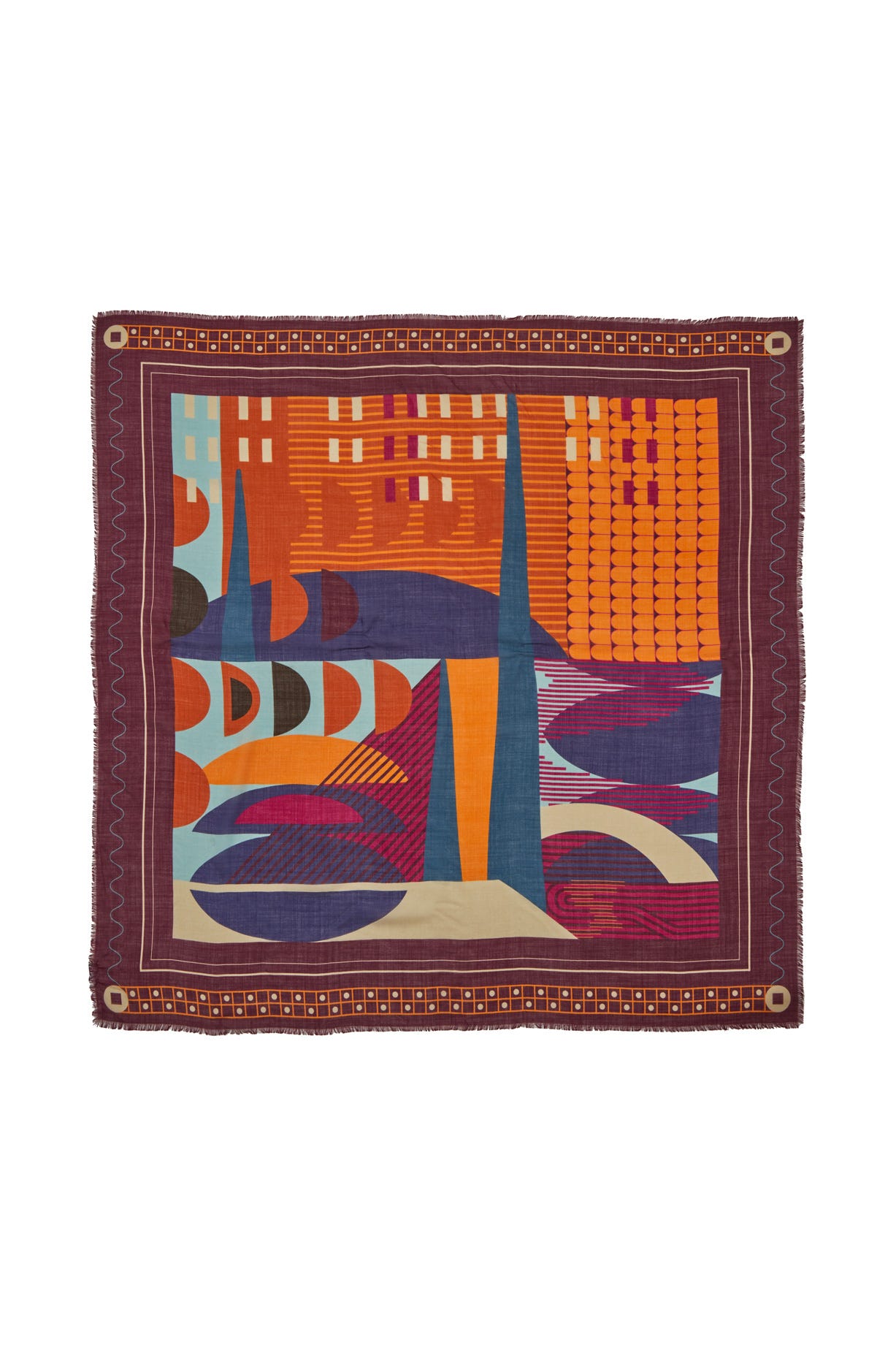 Geometrik Desenli Eşarp