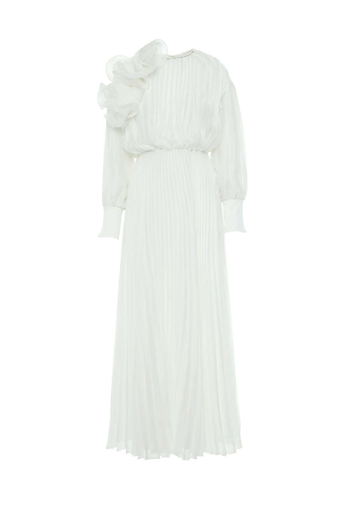 Pliseli Maxi Kloş Abiye Elbise