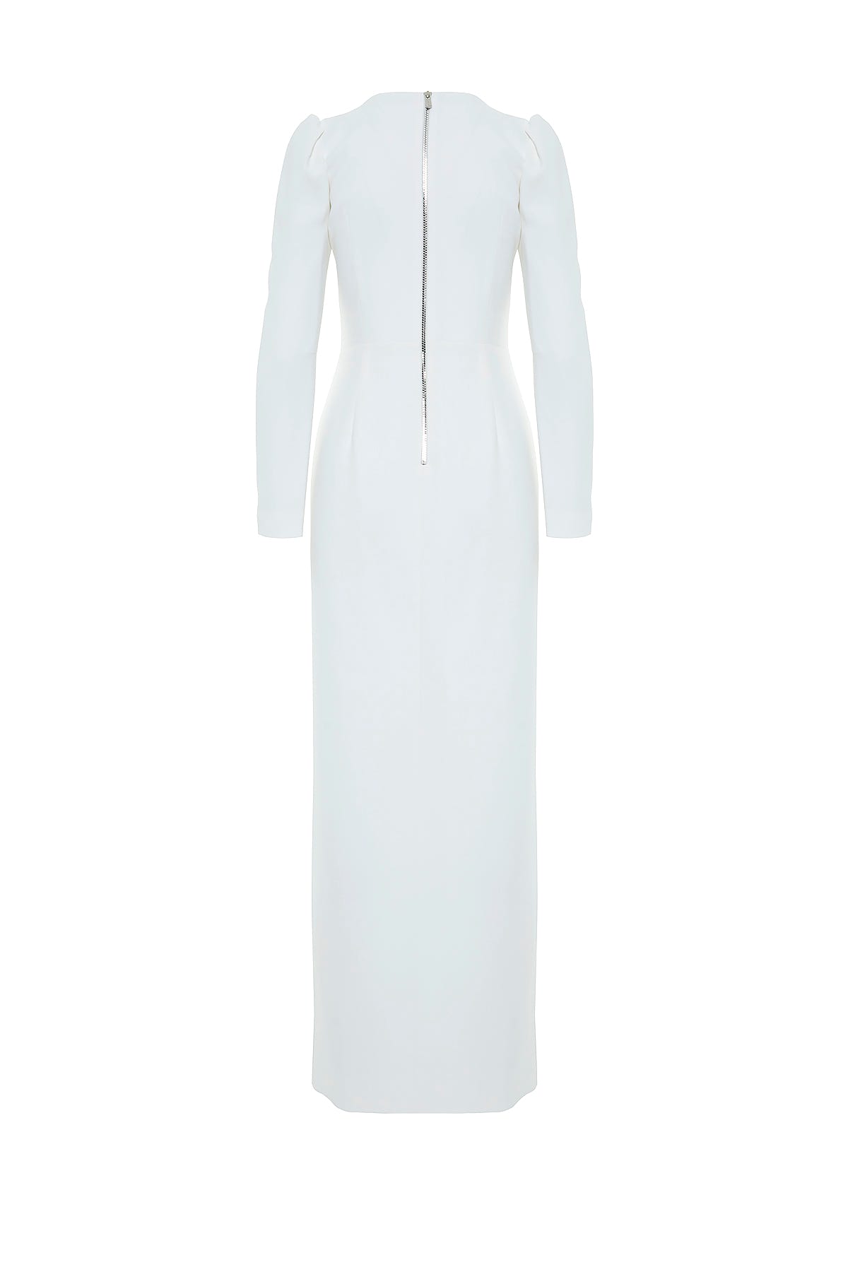 İşleme Detaylı Kol Üstü Büzgülü Uzun Abiye Elbise