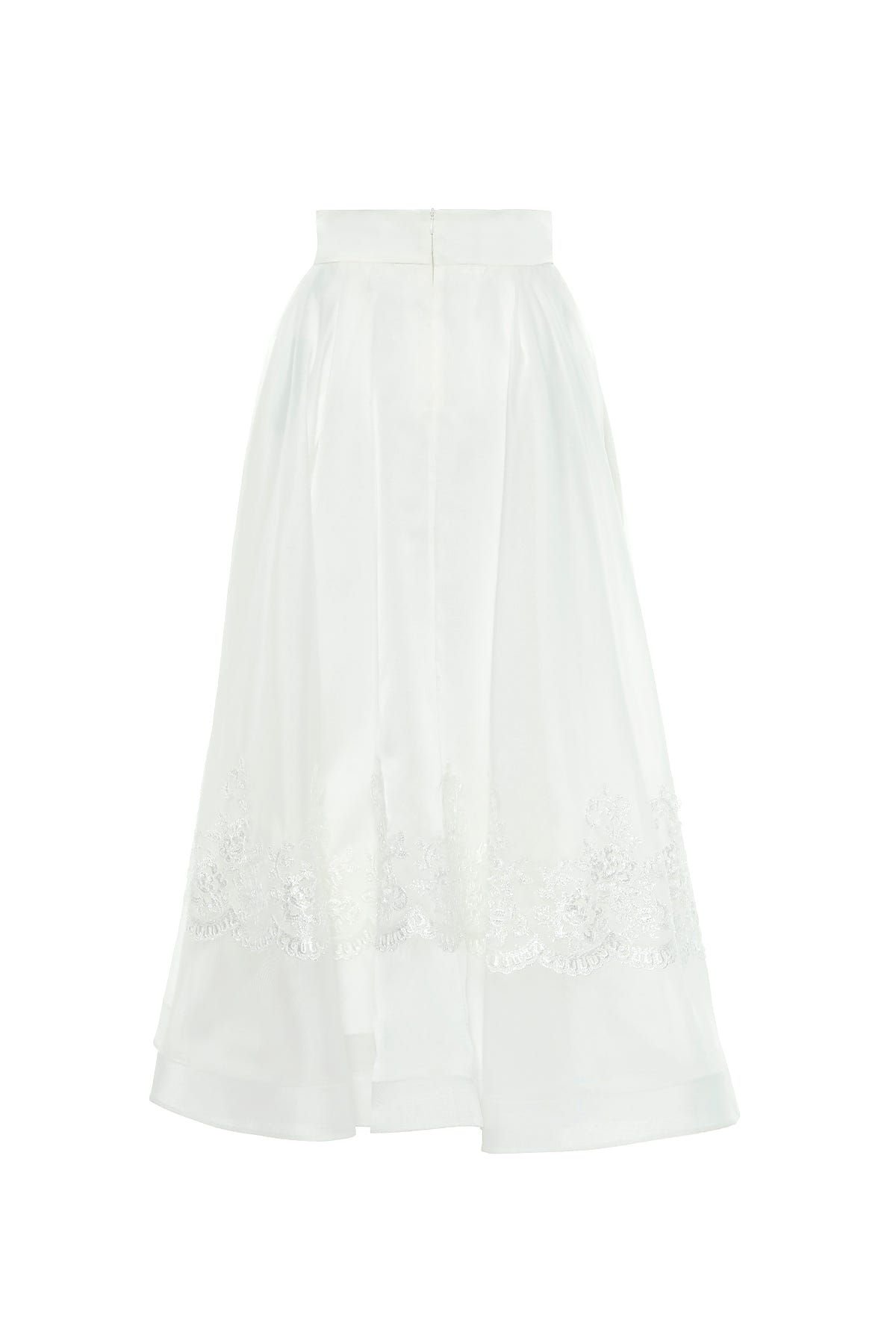 Dantel Detaylı Organze Etek