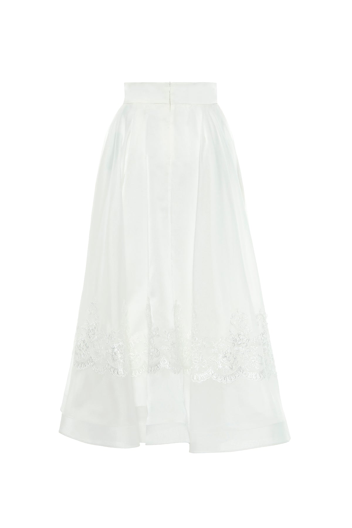 Dantel Detaylı Organze Etek