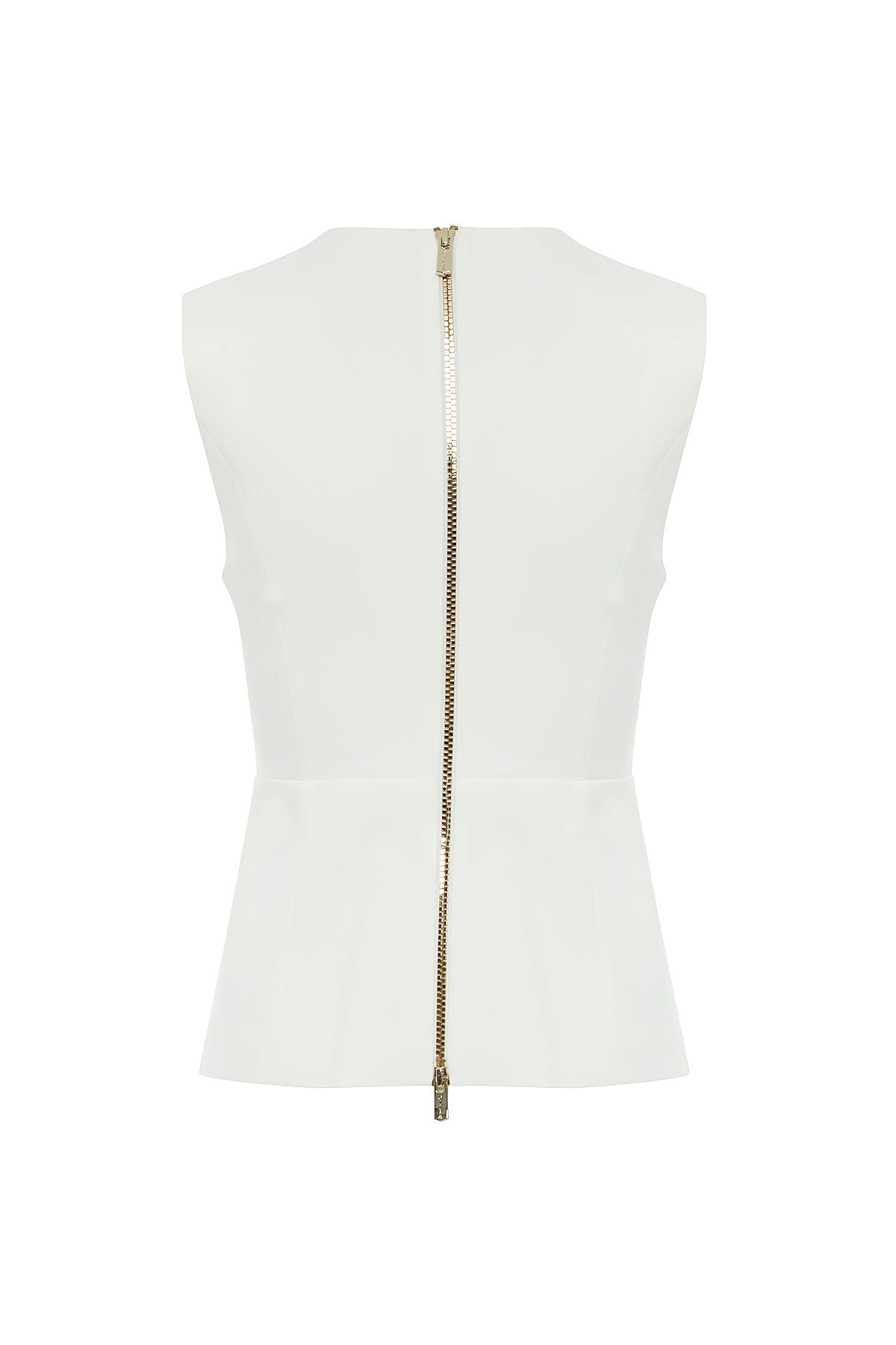 Düğme Detaylı Arkası Fermuarlı Bluz