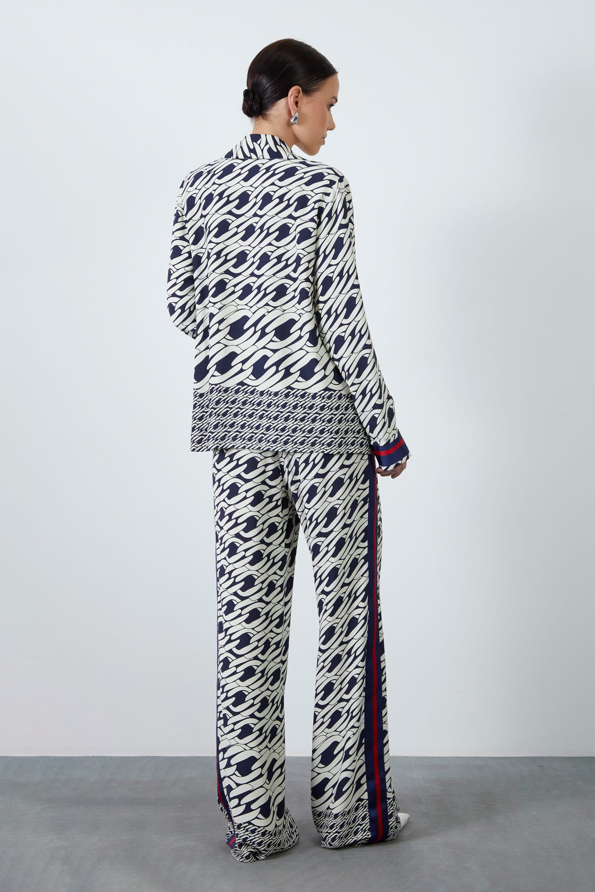 Manşet Detaylı Desenli Ceket