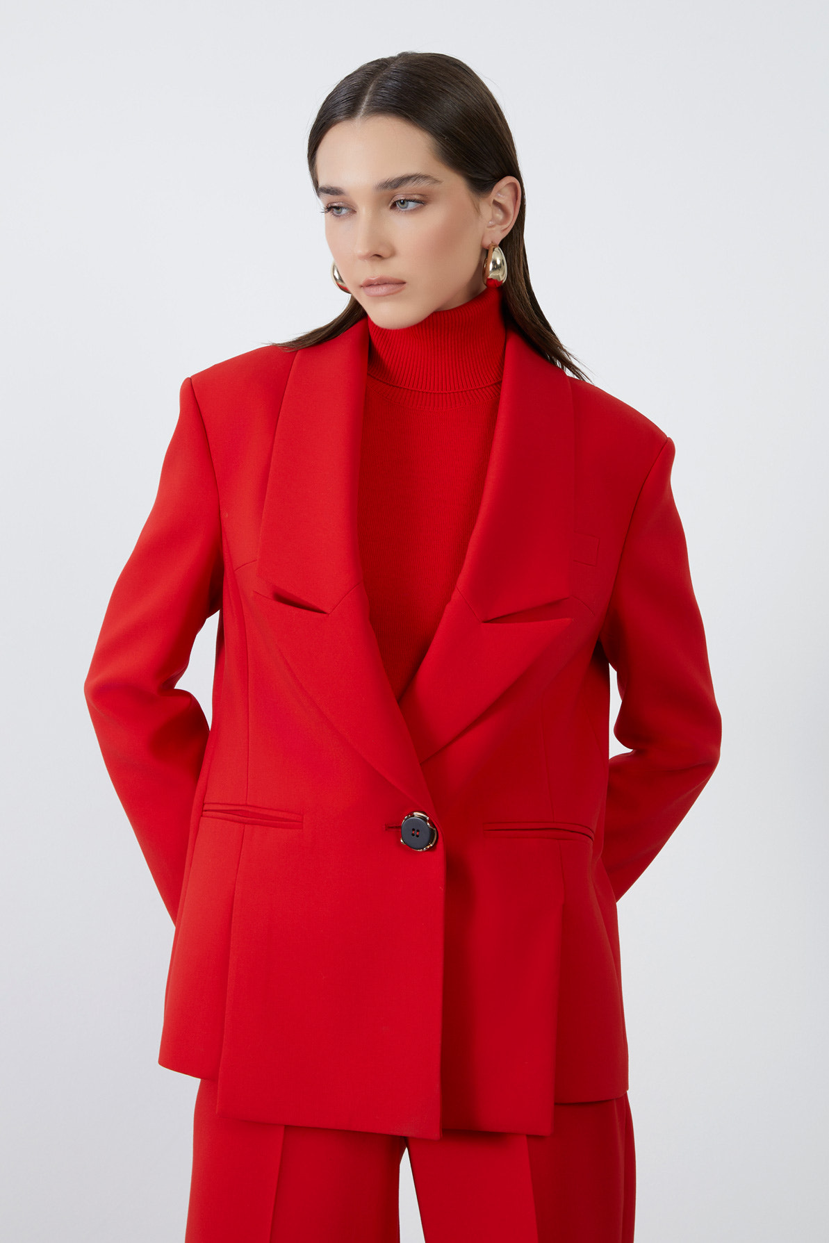 Tek Düğme Kapamalı Ceket