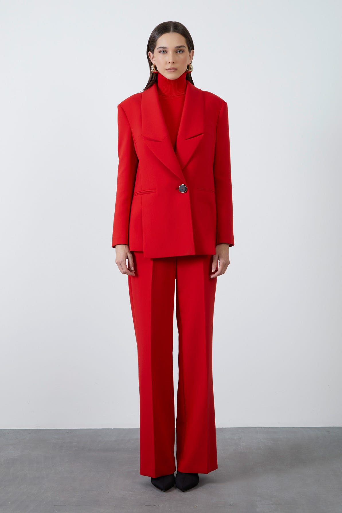 Tek Düğme Kapamalı Ceket