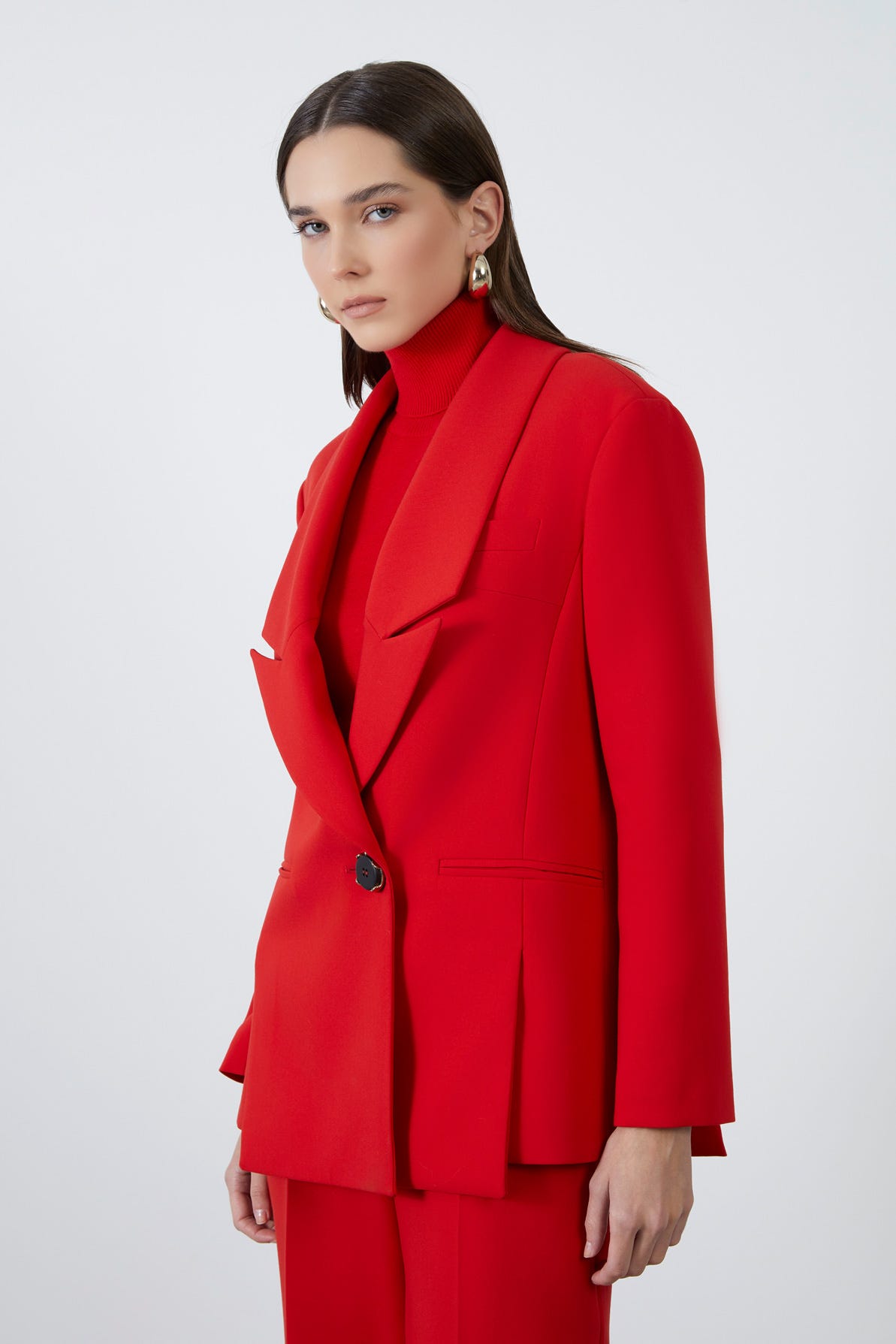 Tek Düğme Kapamalı Ceket