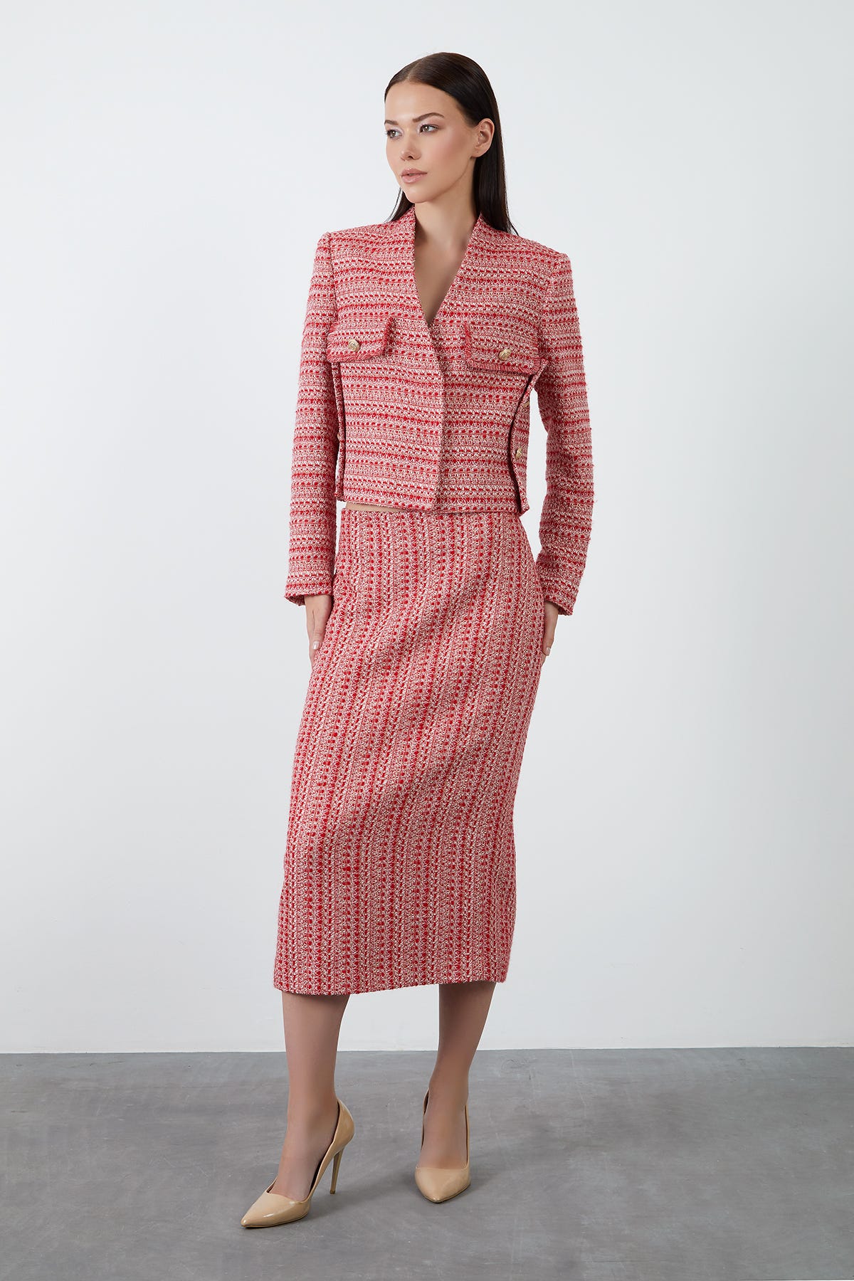 Midi Boy Tüvit Etek