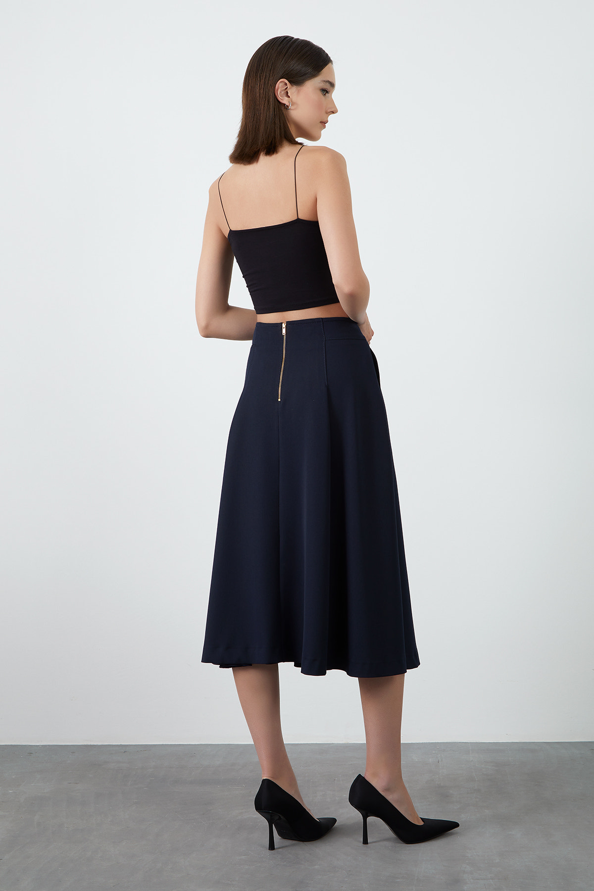 Yüksek Bel Kloş Etek