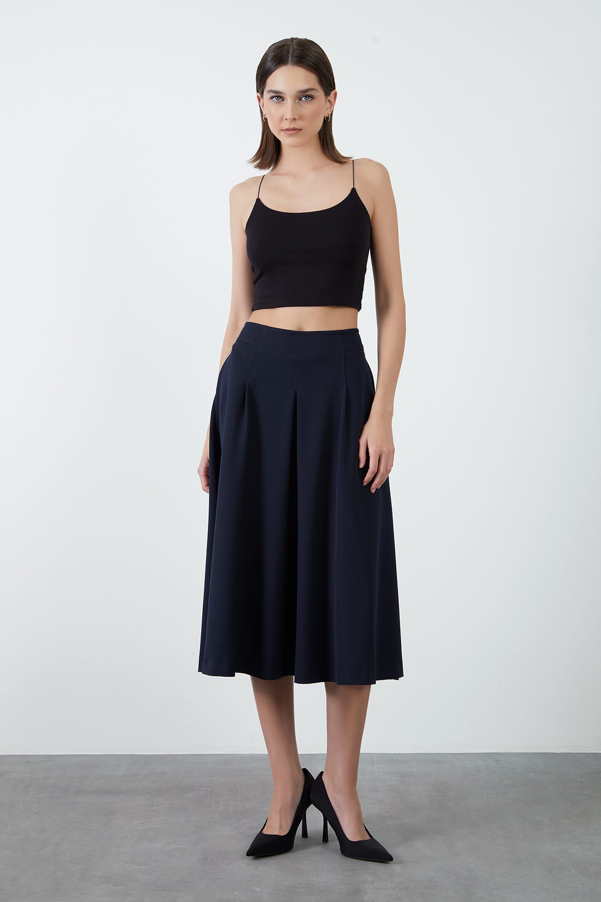 Yüksek Bel Kloş Etek