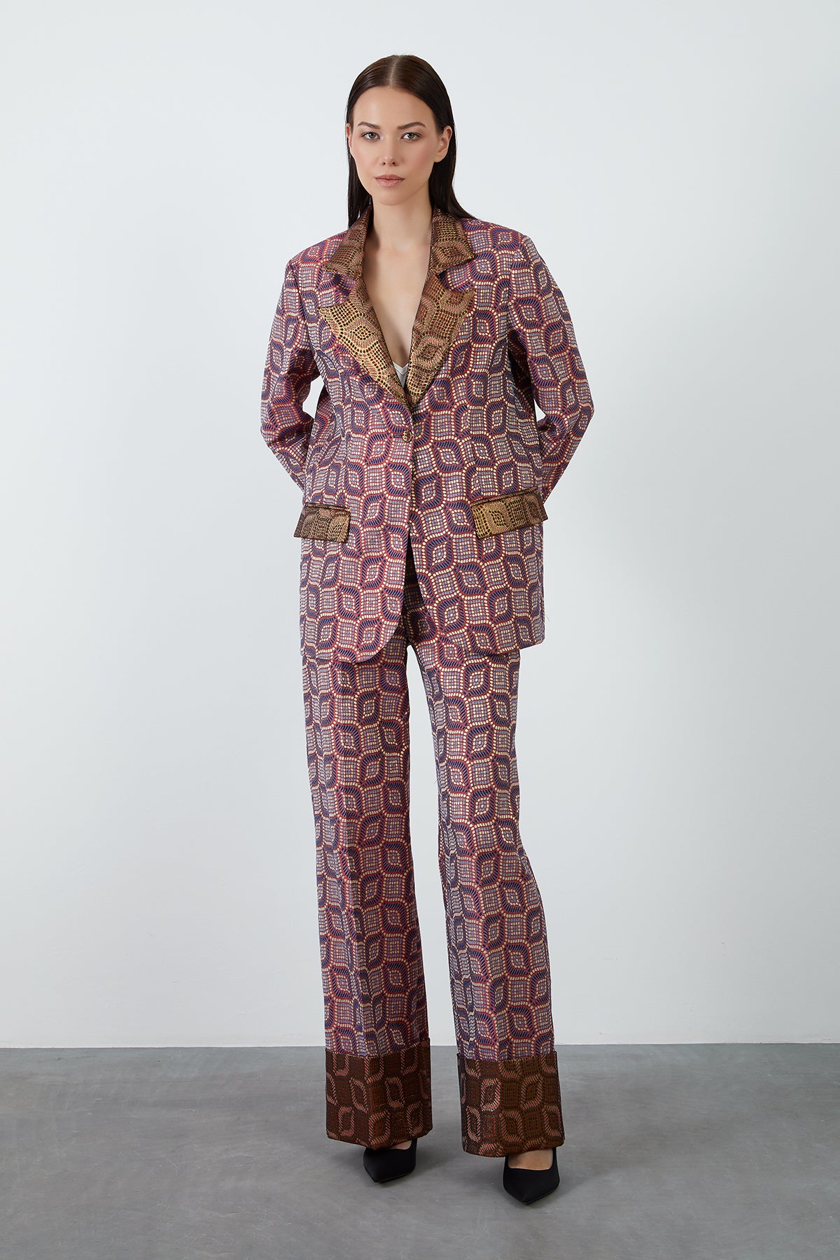 Jakarlı Blazer Ceket