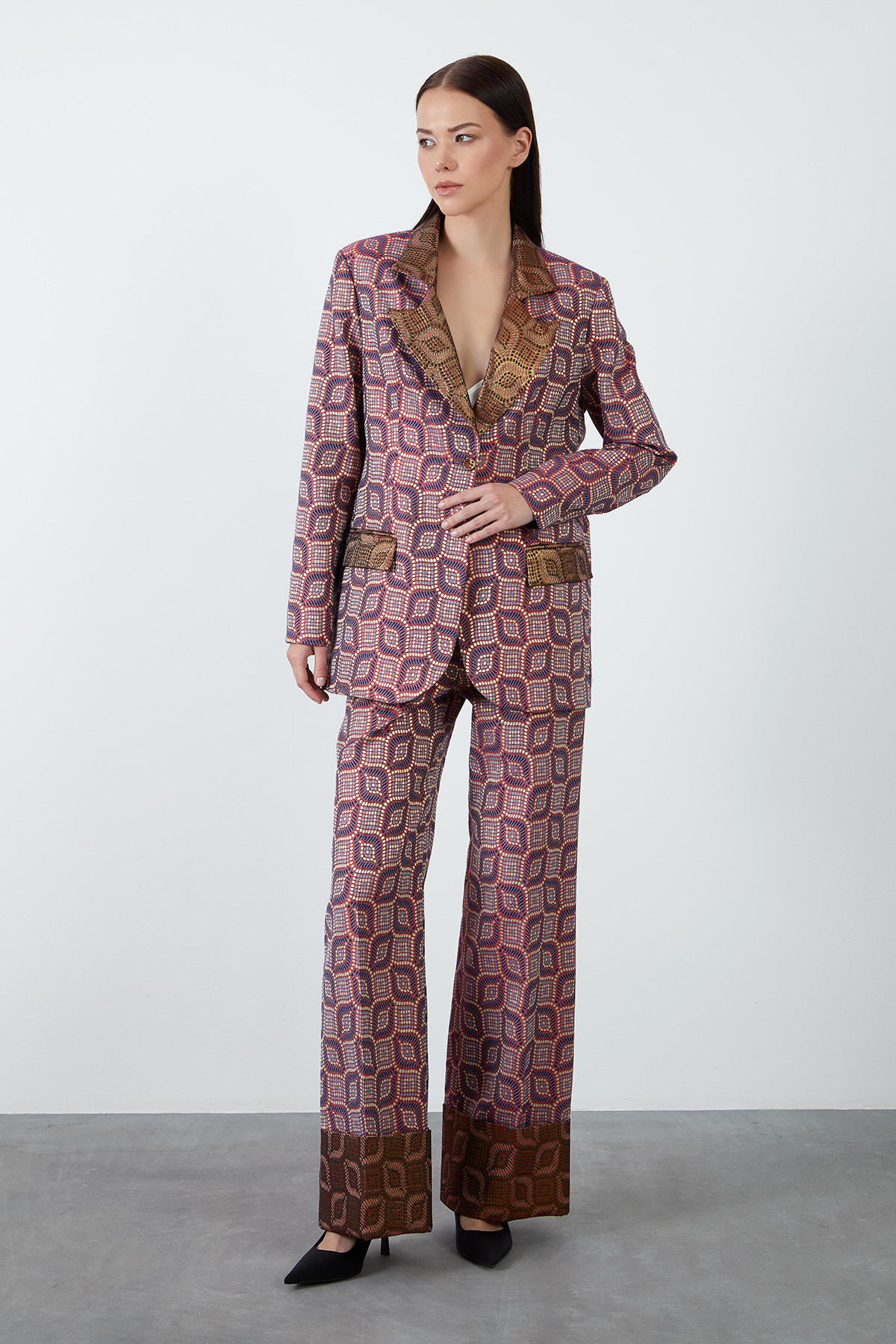 Jakarlı Blazer Ceket