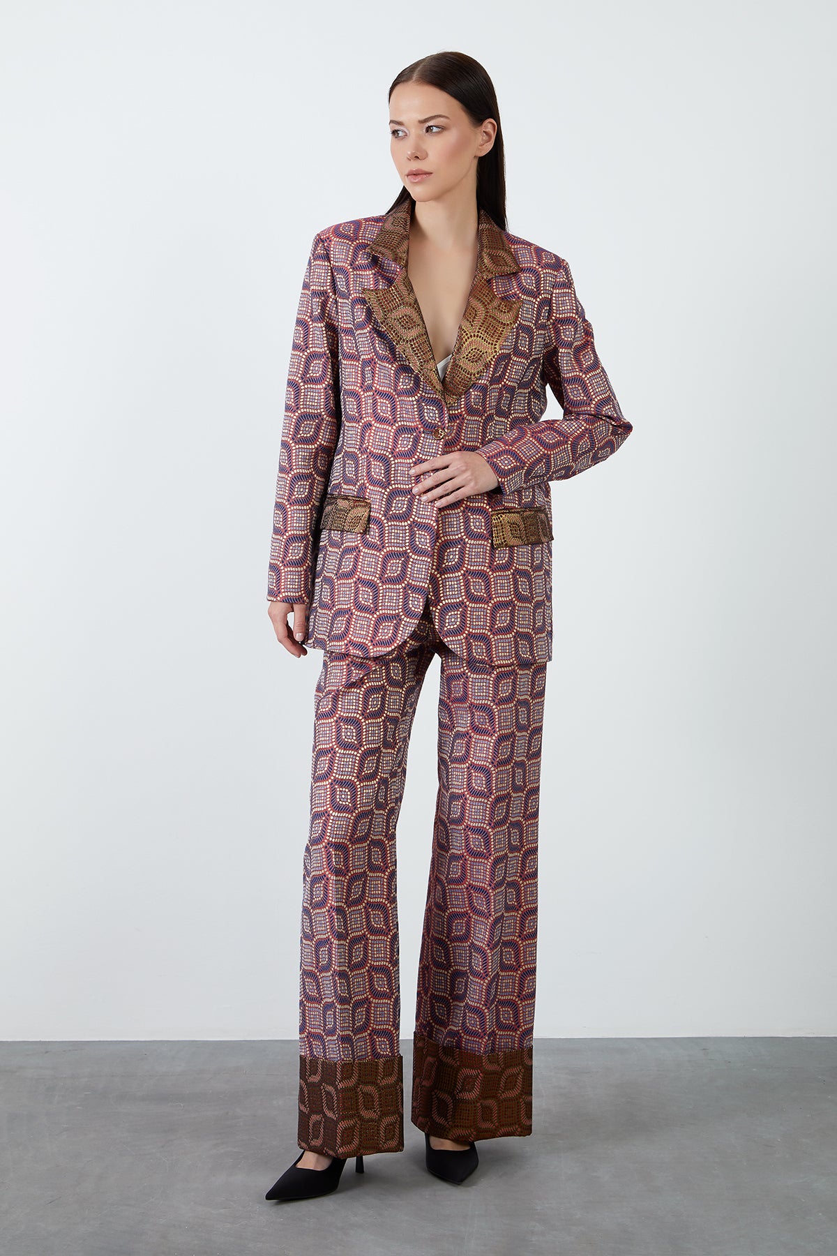 Jakarlı Blazer Ceket