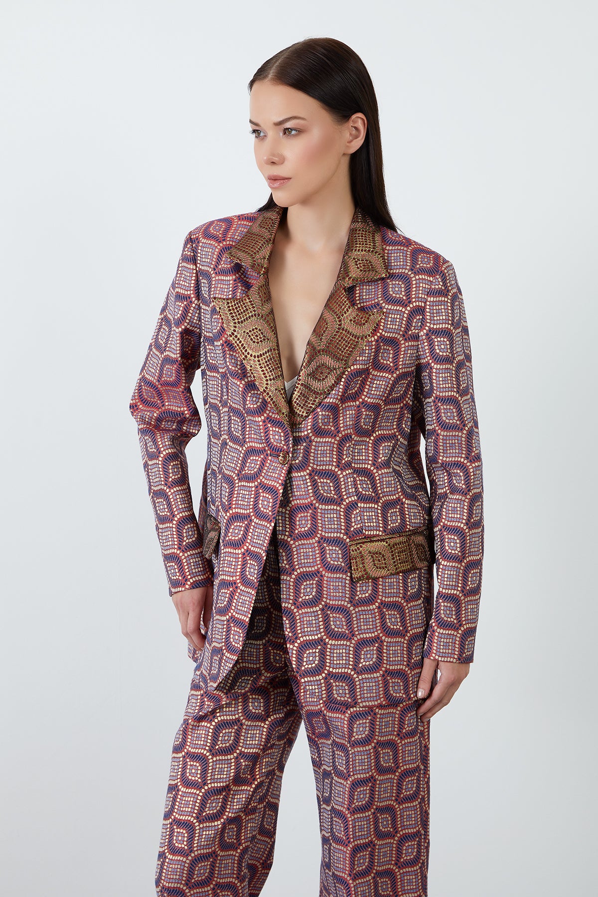 Jakarlı Blazer Ceket