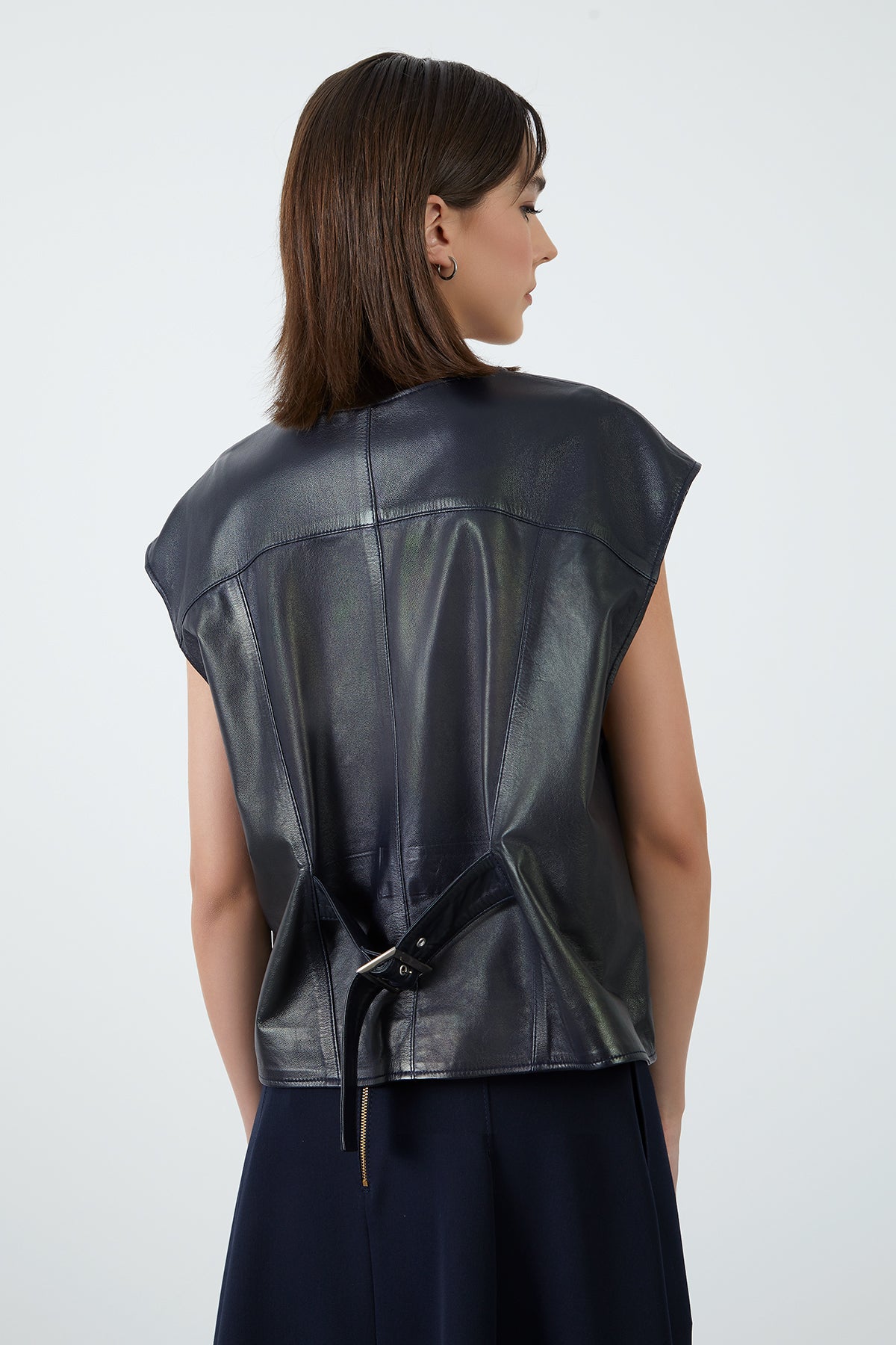 Oversize Deri Yelek