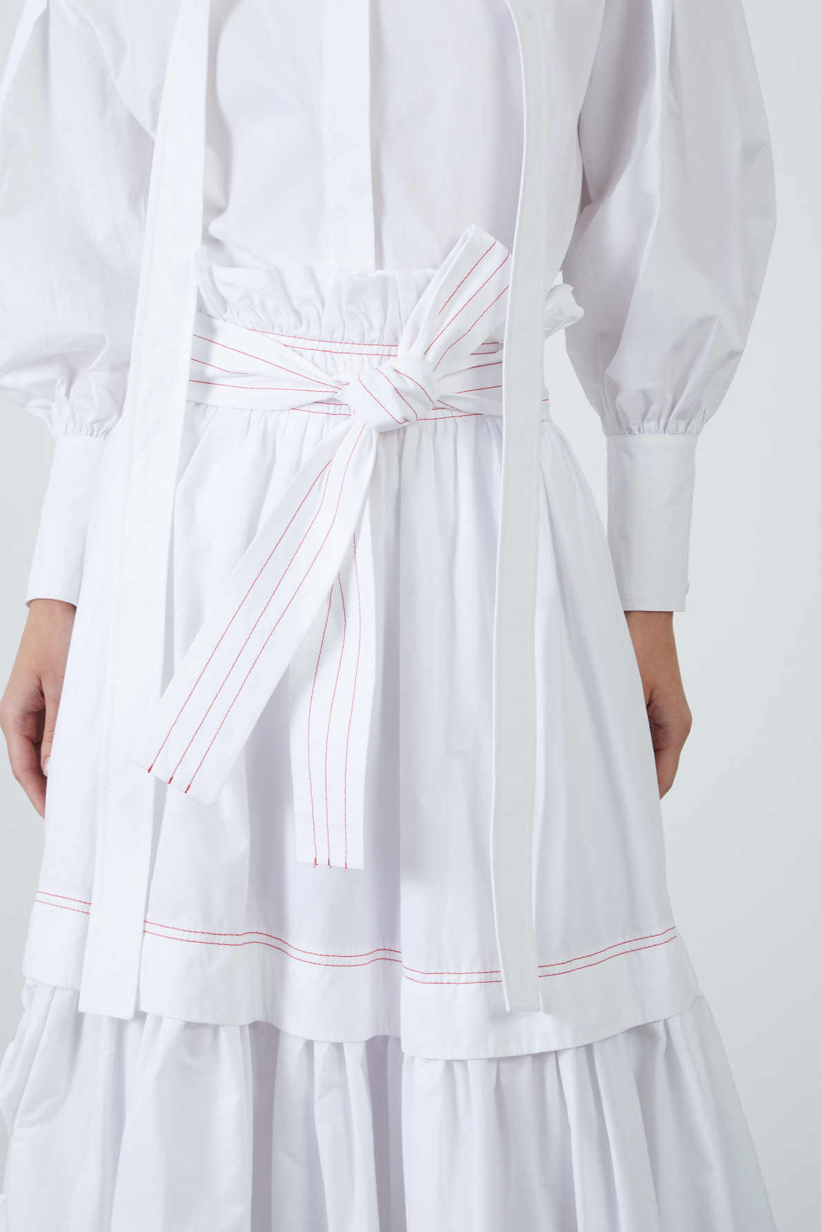 Belden Büzgülü İki Katlı Etek