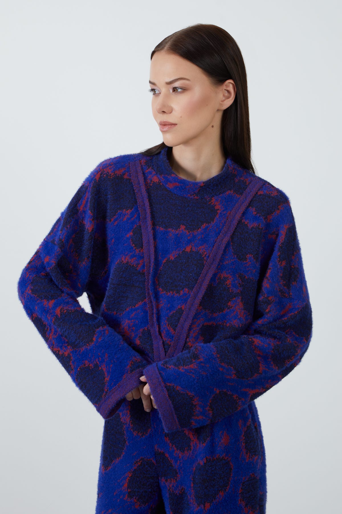 Kup Detaylı Jakarlı Bluz