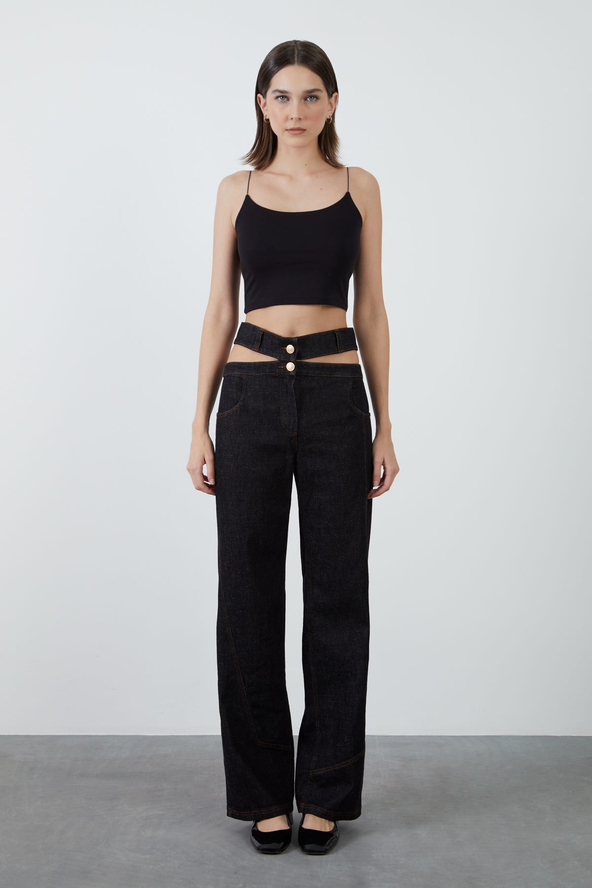 Kemer Detaylı Jean Pantolon