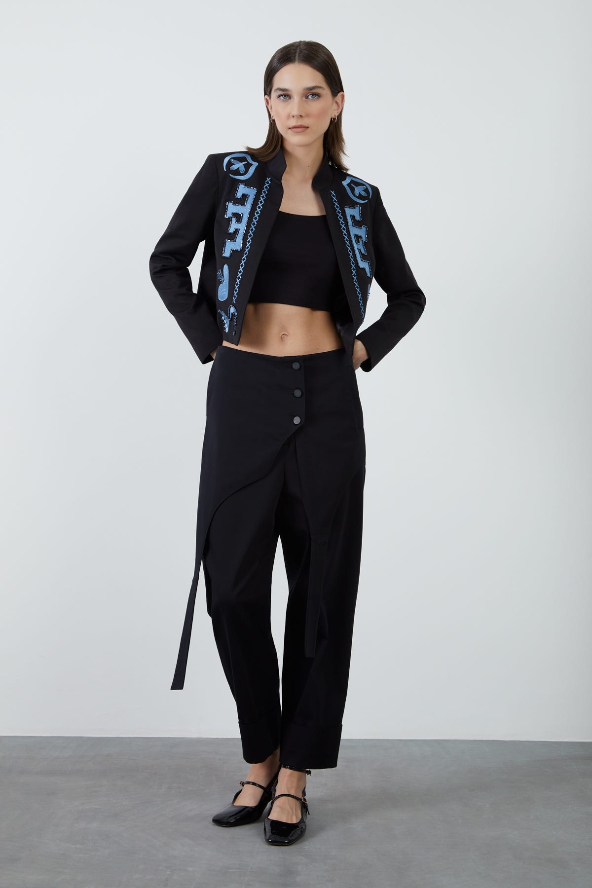 Korsaj Detaylı Pantolon