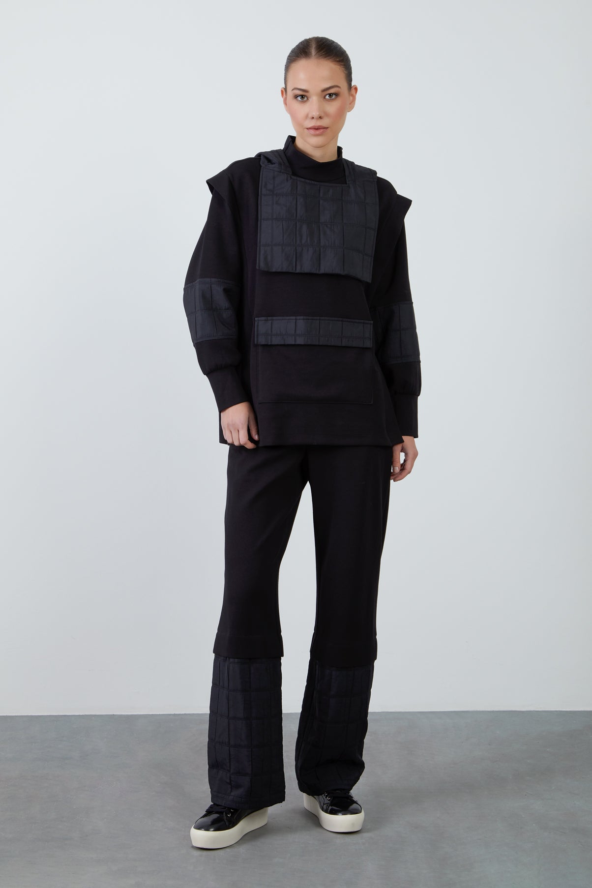 Beli Lastikli Rahat Kesim Örme Haki Eşofman Takımı