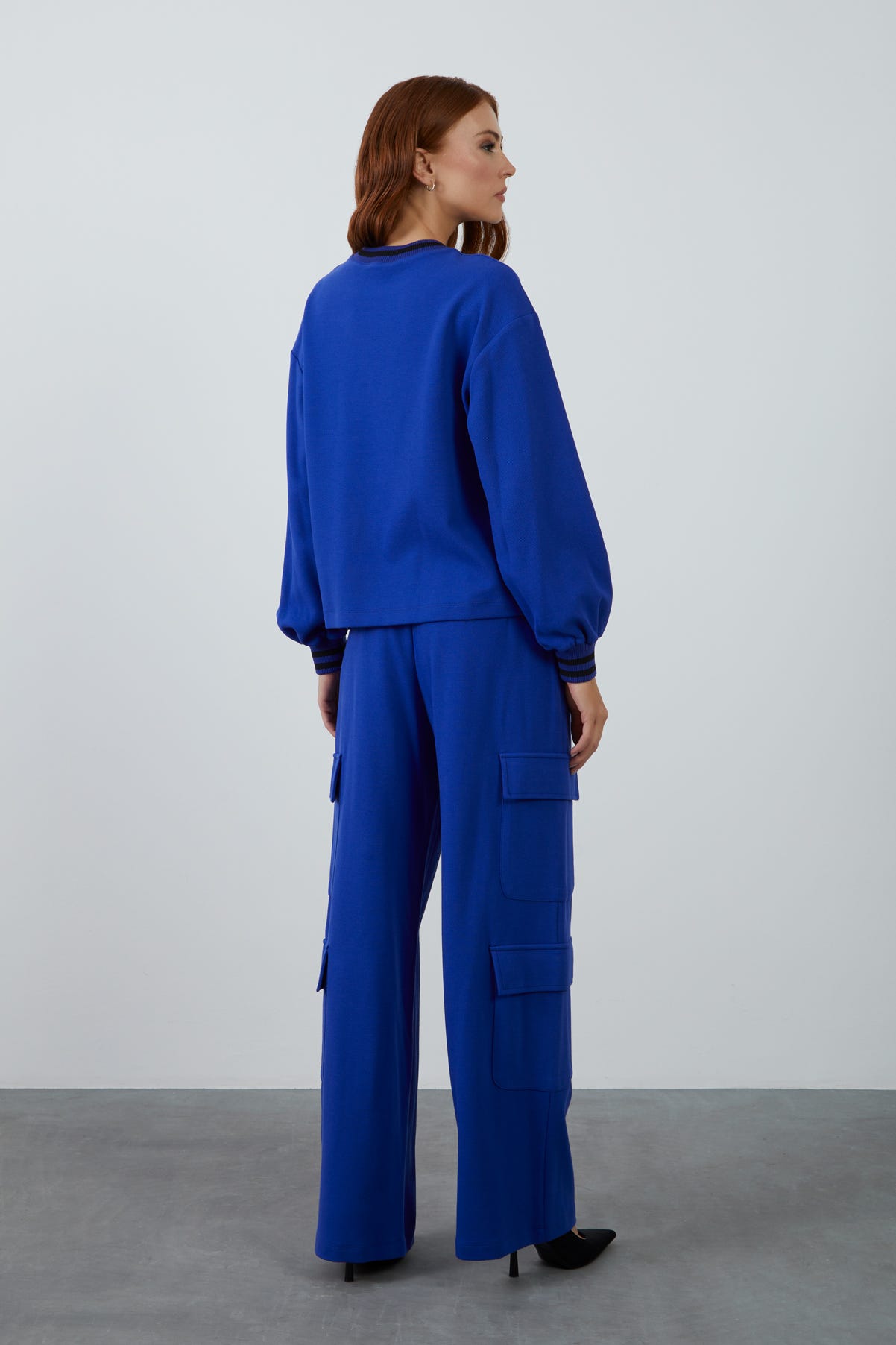 Kargo Pantolonlu Rahat Kesim Lacivert Eşofman Takım