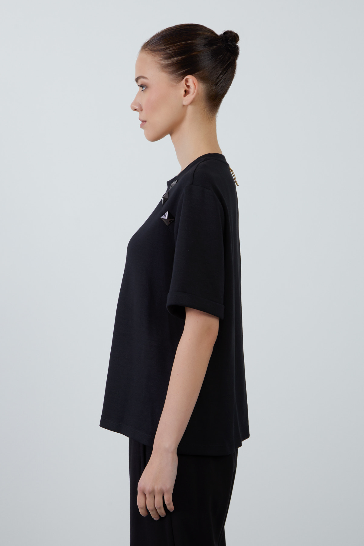 Duble Kollu Rahat Kesim T-shirt