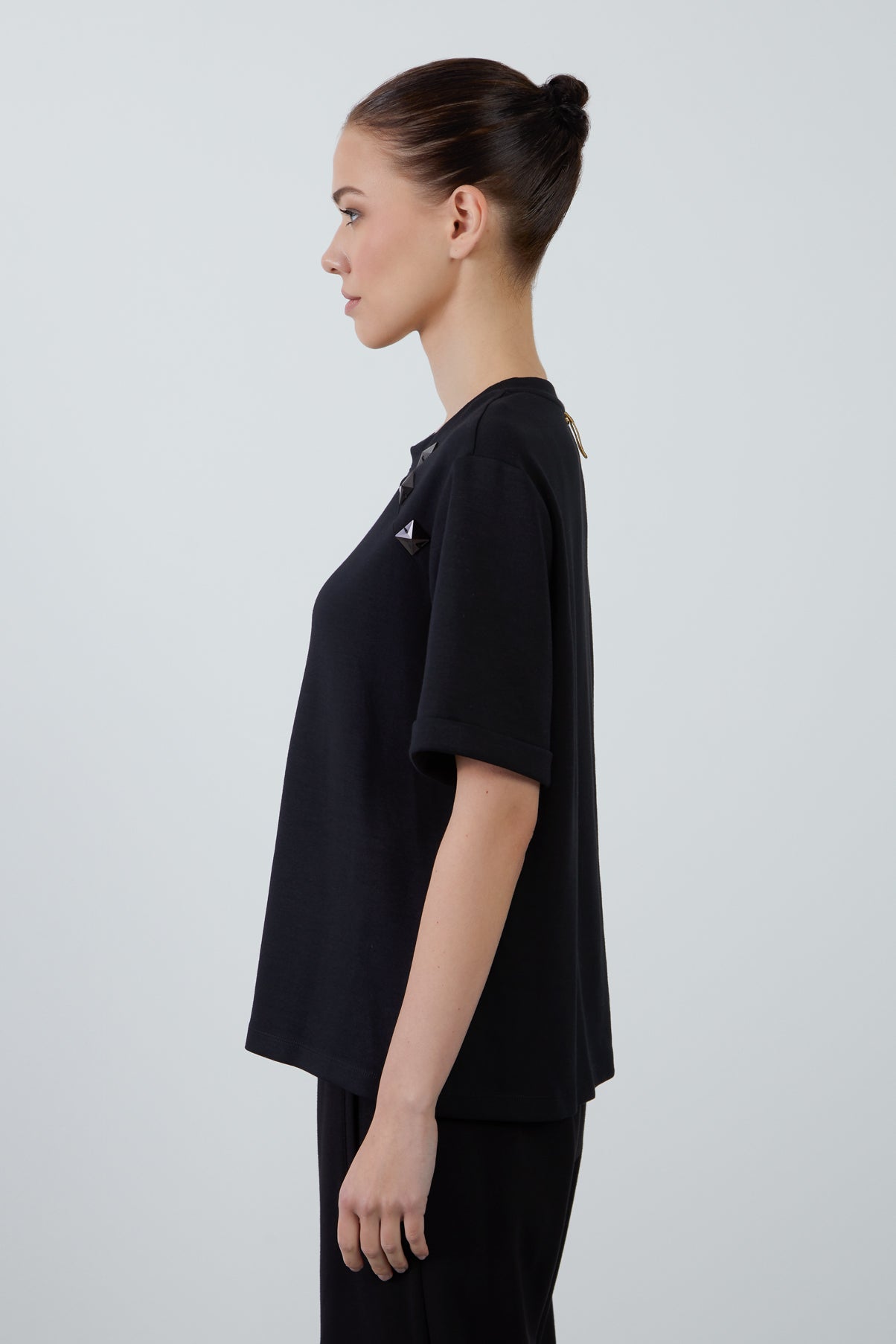 Duble Kollu Rahat Kesim T-shirt