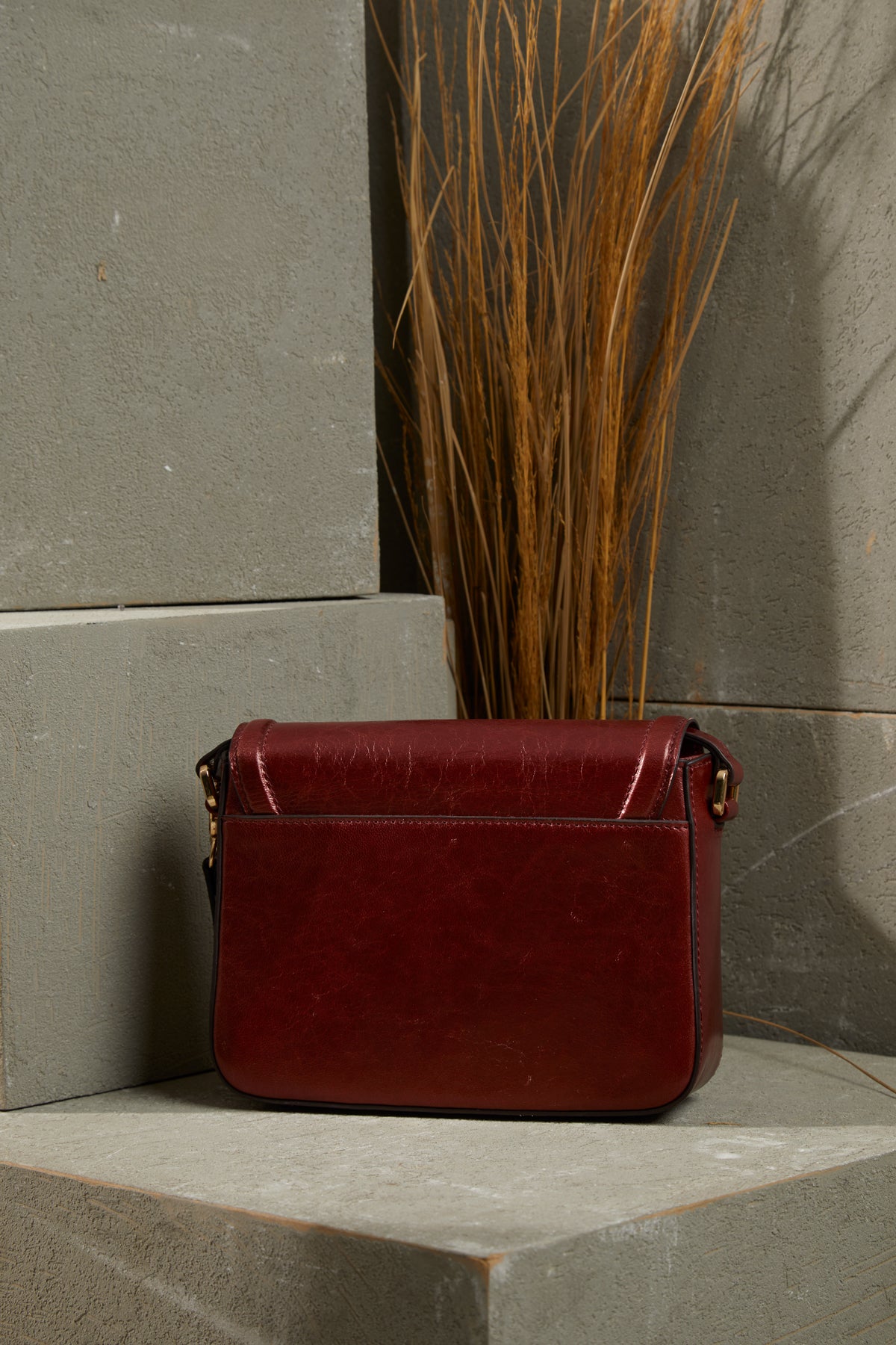 Ayarlanabilir Uzun Saplı Desenli Haki Çanta