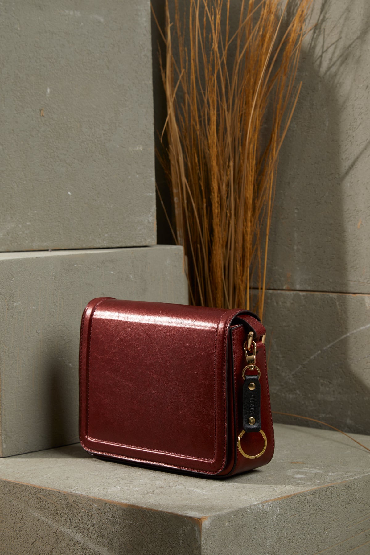 Ayarlanabilir Uzun Saplı Desenli Haki Çanta